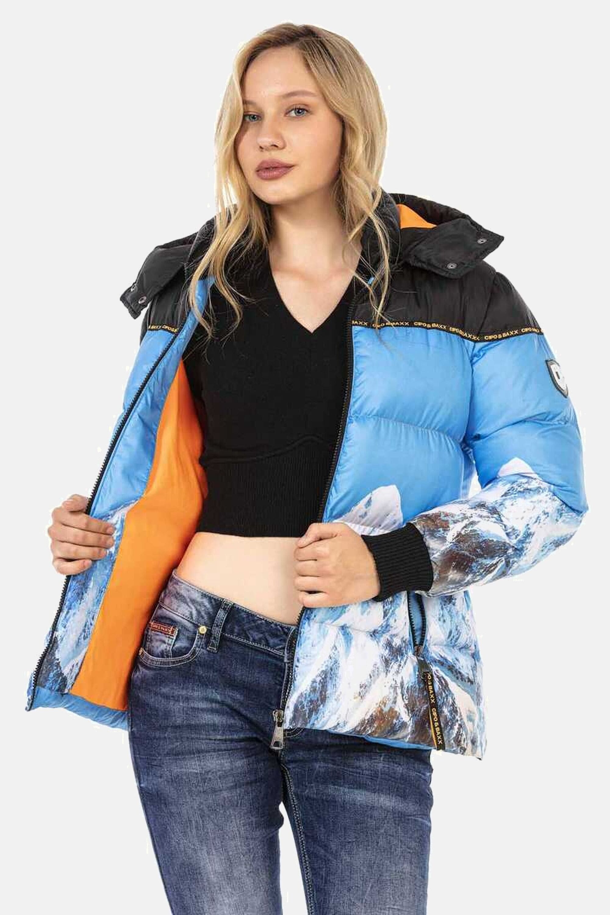 Cipo & Baxx Winterjacke »Jacke«, mit Kapuze, mit auffäligem Print, WM119
