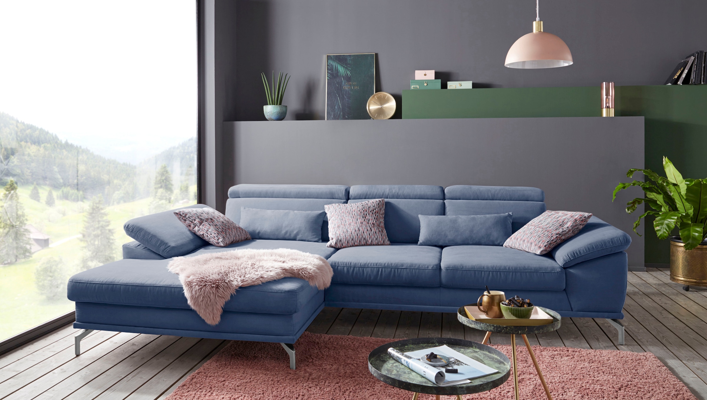 sit&more Ecksofa »Scorpio L-Form« inklusive Sitztiefenverstellung, wahlweise mit Kopfverstellung