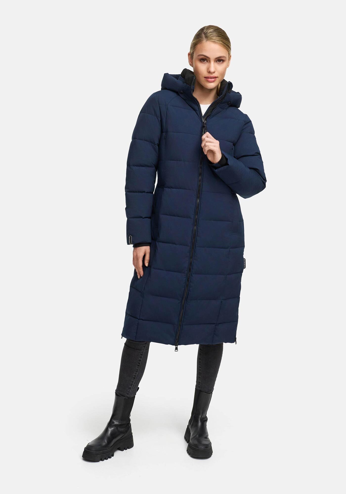 Marikoo Winterjacke "Lanitaa" Steppmantel mit abnehmbarer Kapuze