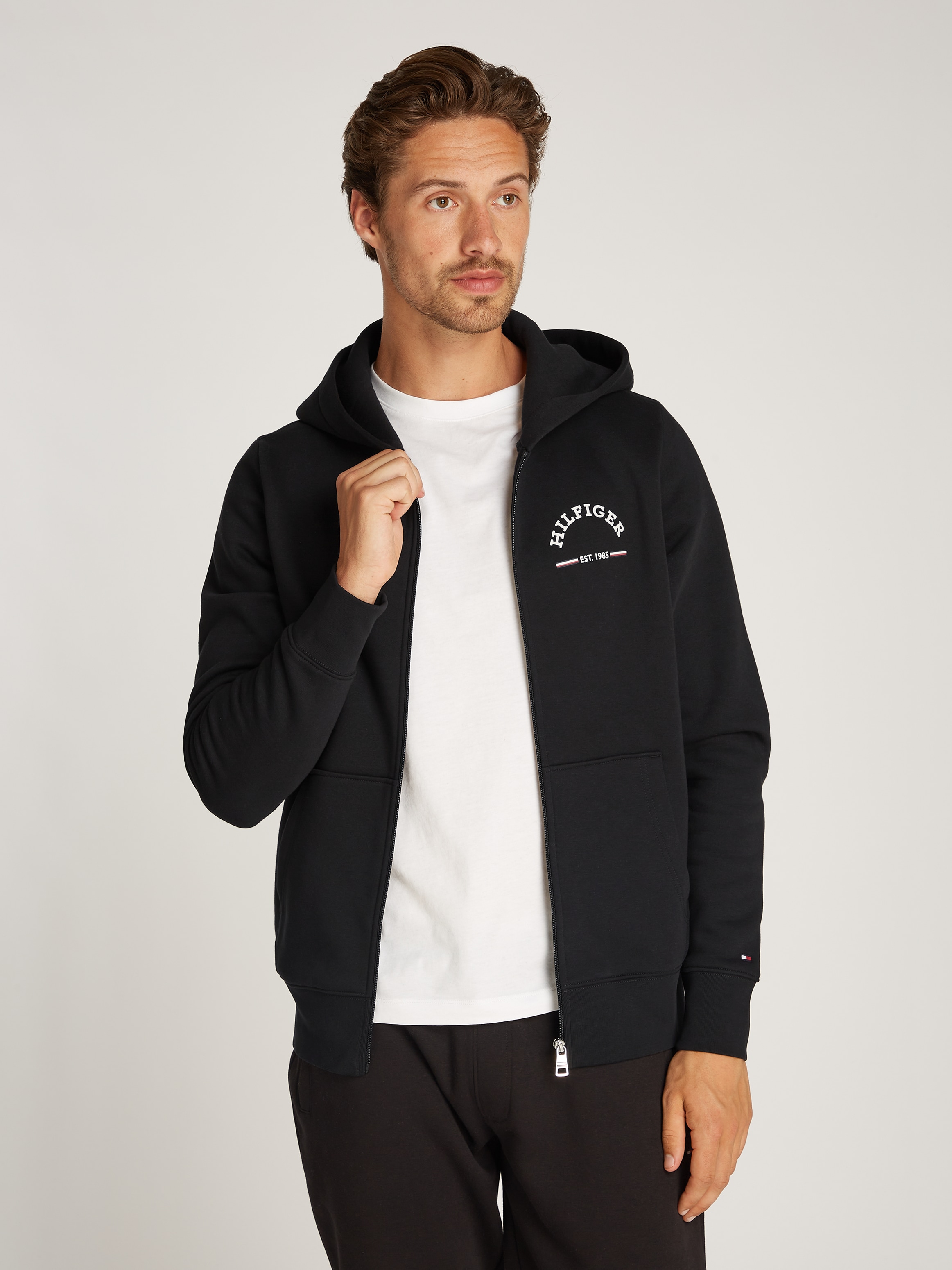 TOMMY HILFIGER Megztinis su gobtuvu »ROUNDALL HOODED ...