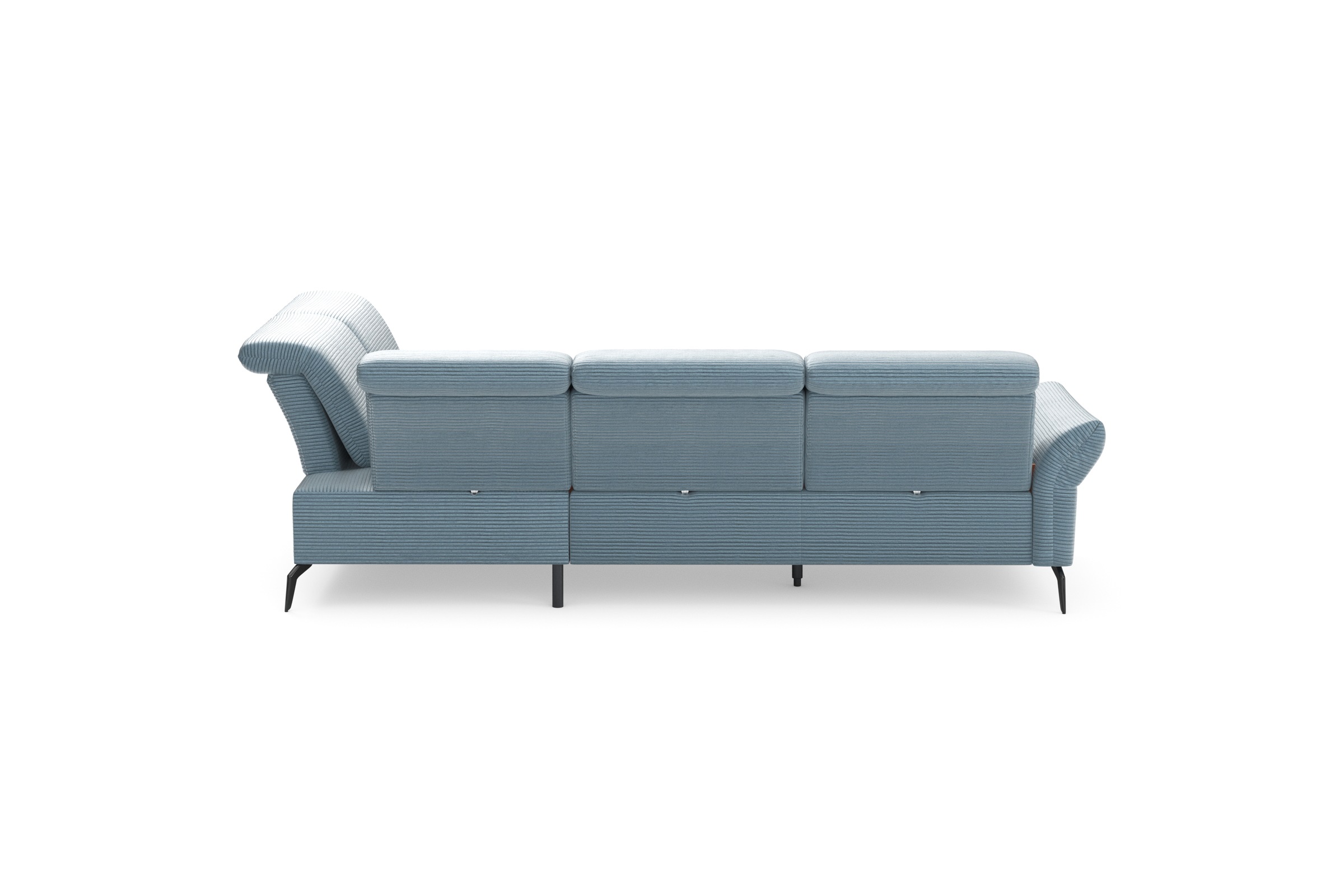 Home affaire Ecksofa »Coco L-Form« Sitztiefen-, Arm- und Kopfteilverstellung, Cord-Bezug, Fußhöhe 15 cm