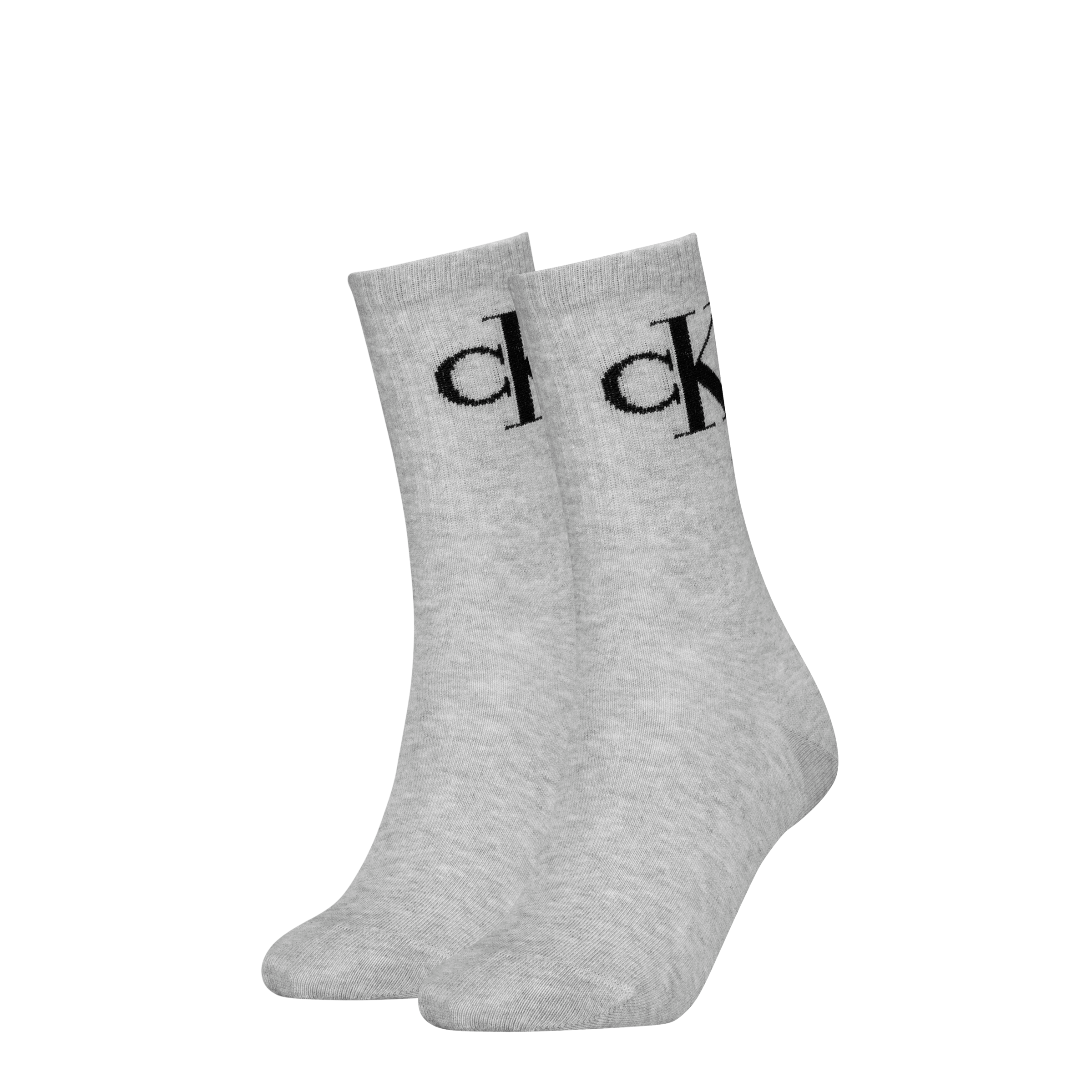 Calvin Klein Jeans Socken "CKJ WOMEN SOCK 2P MONOGRAM" 2 Paar, 2 Stk. tlg. mit extra breitem Bündchen, Cotton-Mix, elastisch