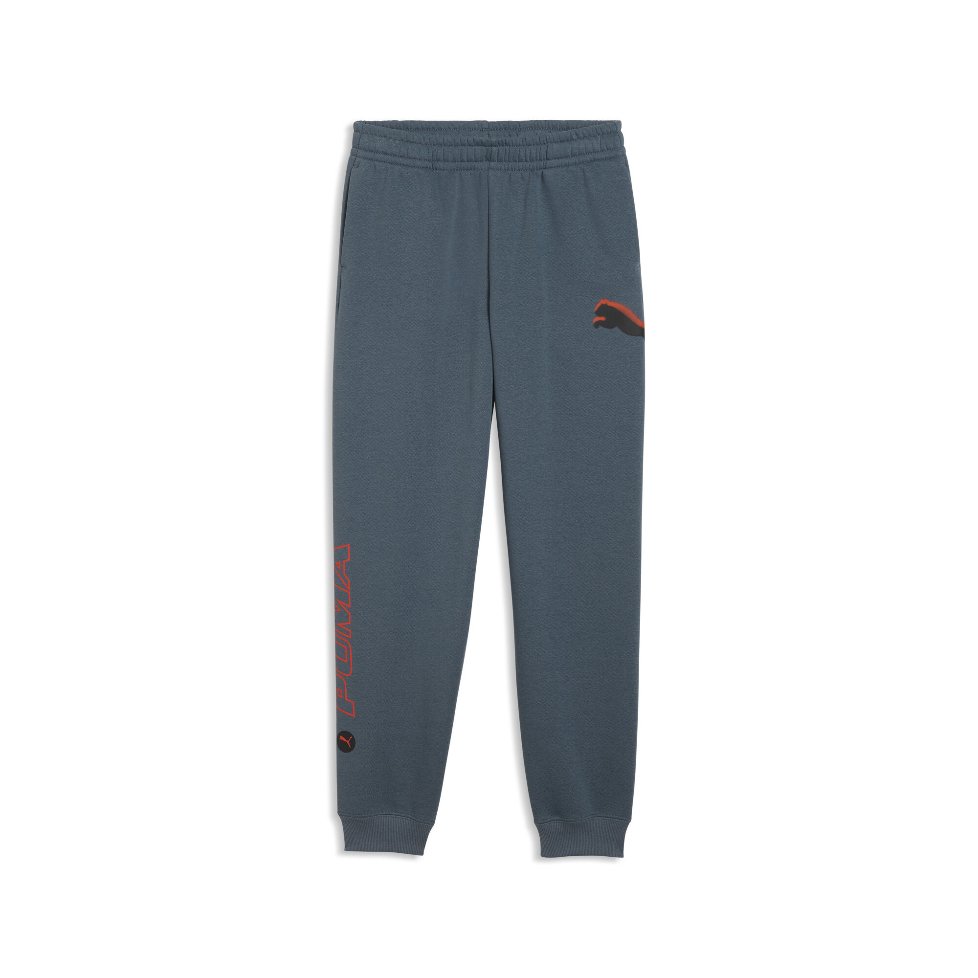 PUMA Trainingshose "STREET RELAXED SWEATPANTS FL B" mit Eingrifftaschen, aus Fleece, normale Länge