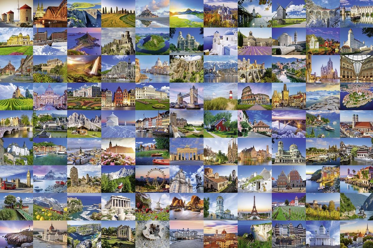 Ravensburger Puzzle »99 Beautiful Places in Europe«, Made in Germany