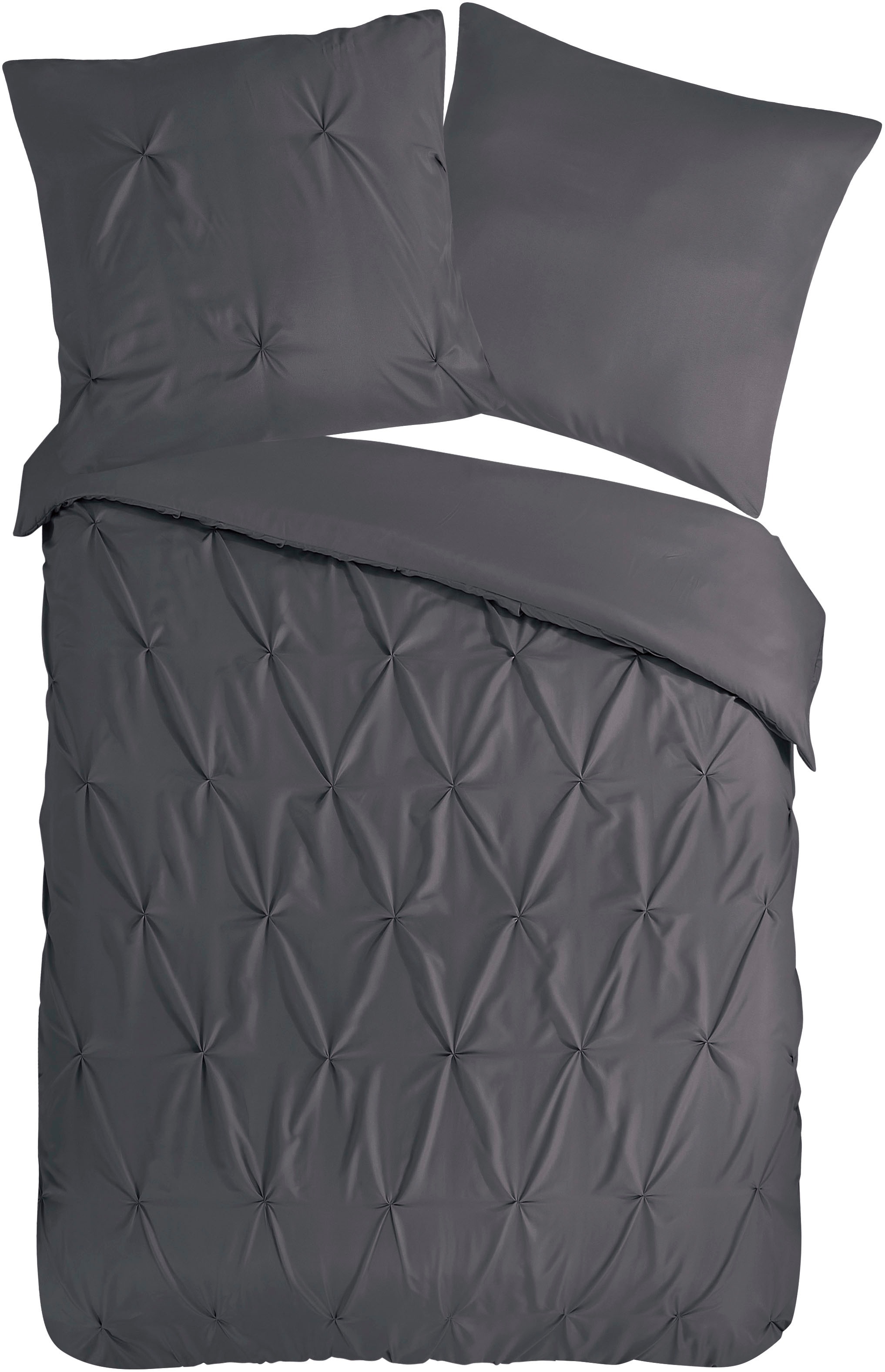 PURE luxury collection Wendebettwäsche "Elegence" 2 Stk. Mikrofaser, Uni, S günstig online kaufen