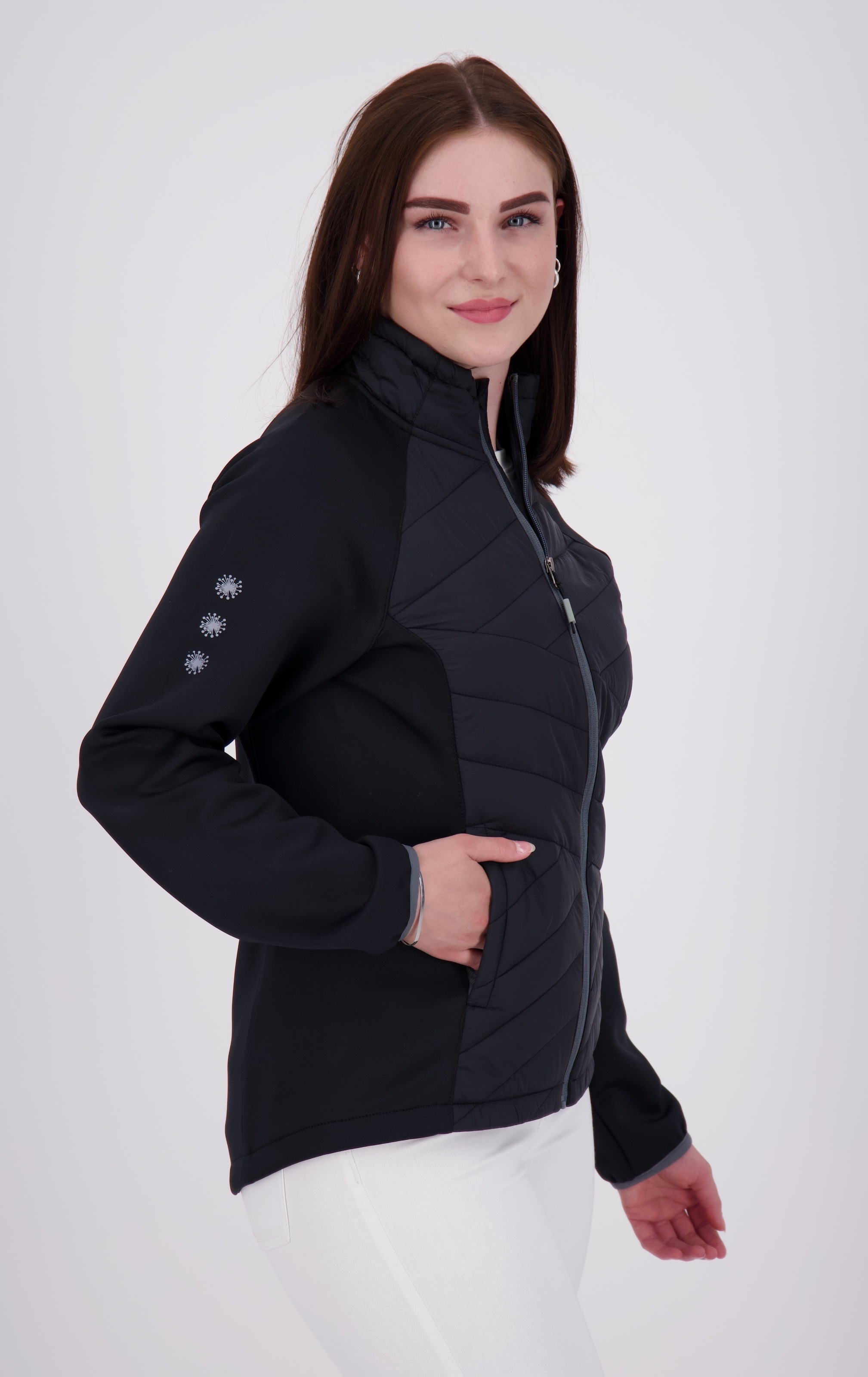 LPO Fleecejacke »EDINA V WOMEN«, weiche Hybrid-Fleecejacke in traditioneller Optik