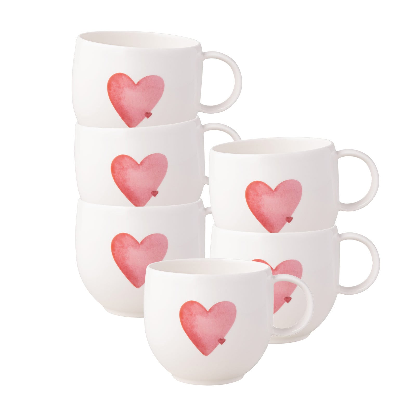 Villeroy & Boch Becher "Henkelbecher Sending Love With Love 290 ml 6er Set günstig online kaufen