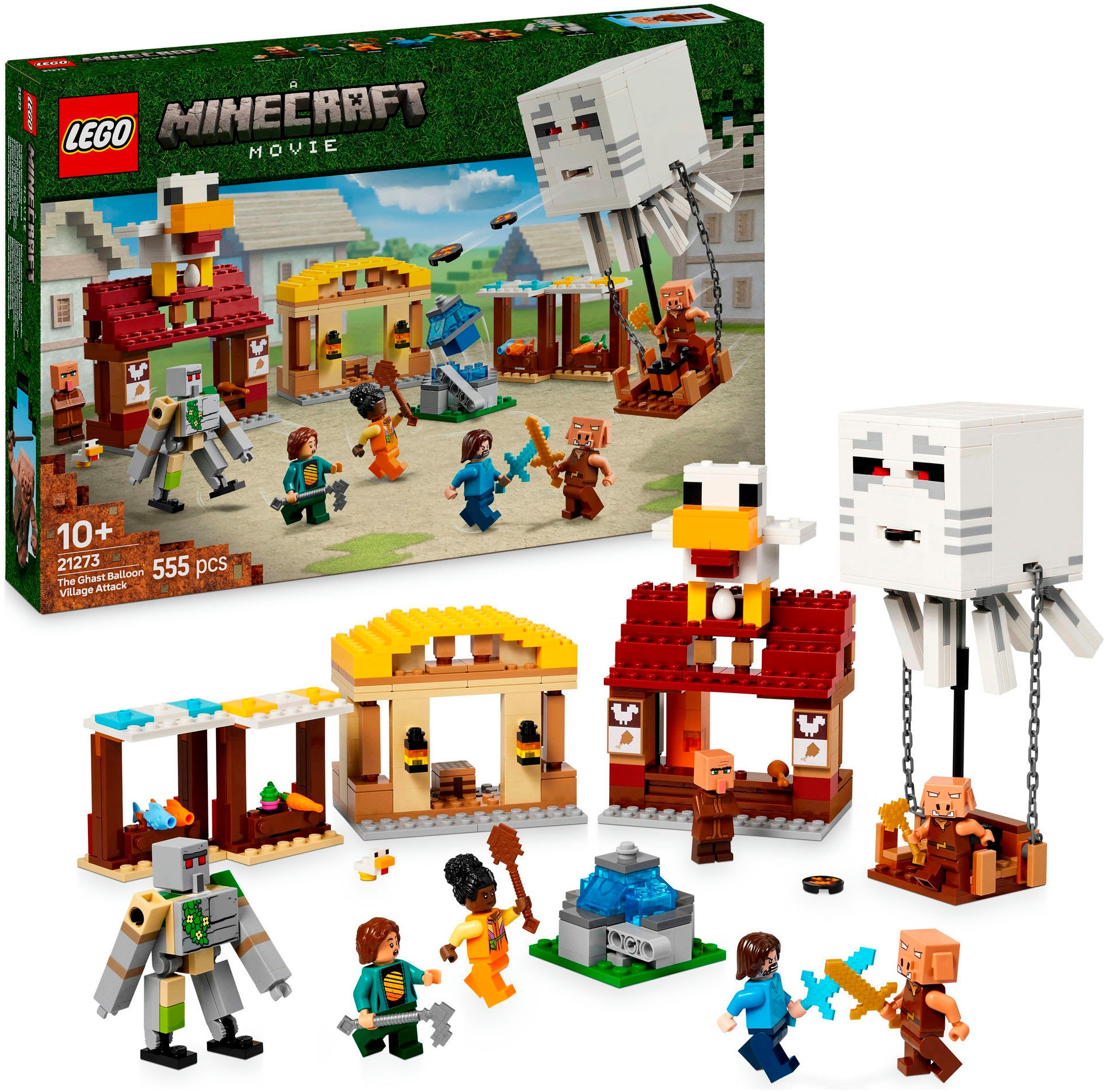 LEGO Kinder Konstruktionsspielsteine "Angriff des Ghast-Ballons (21273), LEGO Minecraft", bunt, Kunststoff, Spielbausteine, Made in Europe