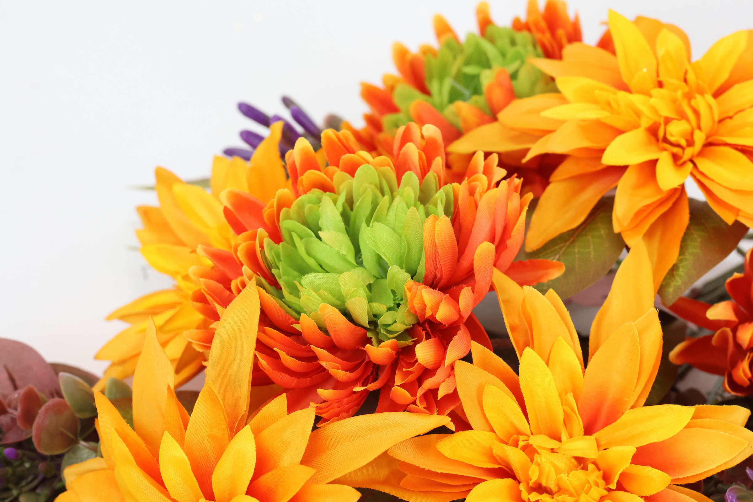 I.GE.A. Kunstblume »Chrysanthemen und Dahlien«, Künstliche Blumen Chrysanthemenstrauß Bouquet