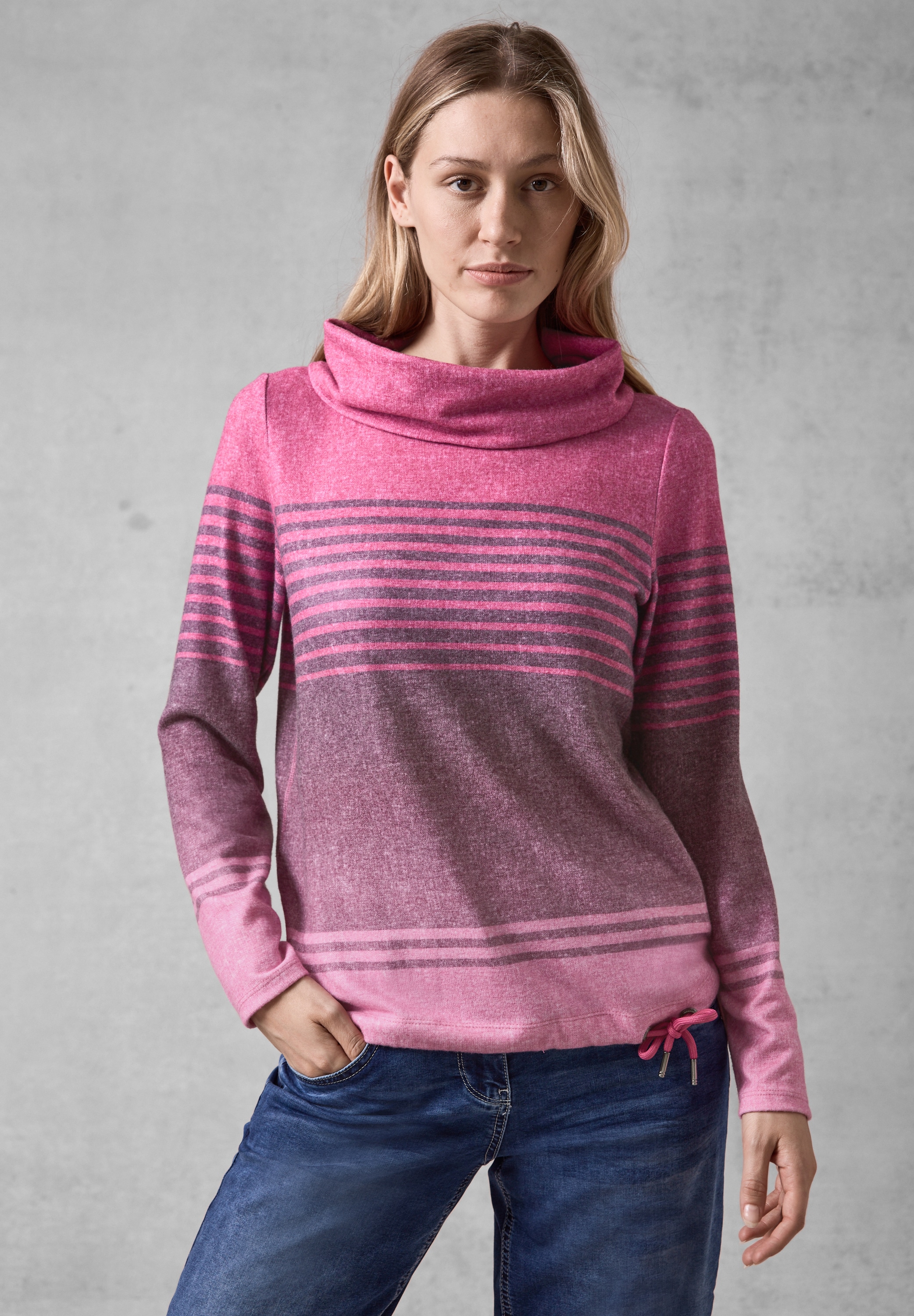 Cecil Langarmshirt, mit großem Kragen
