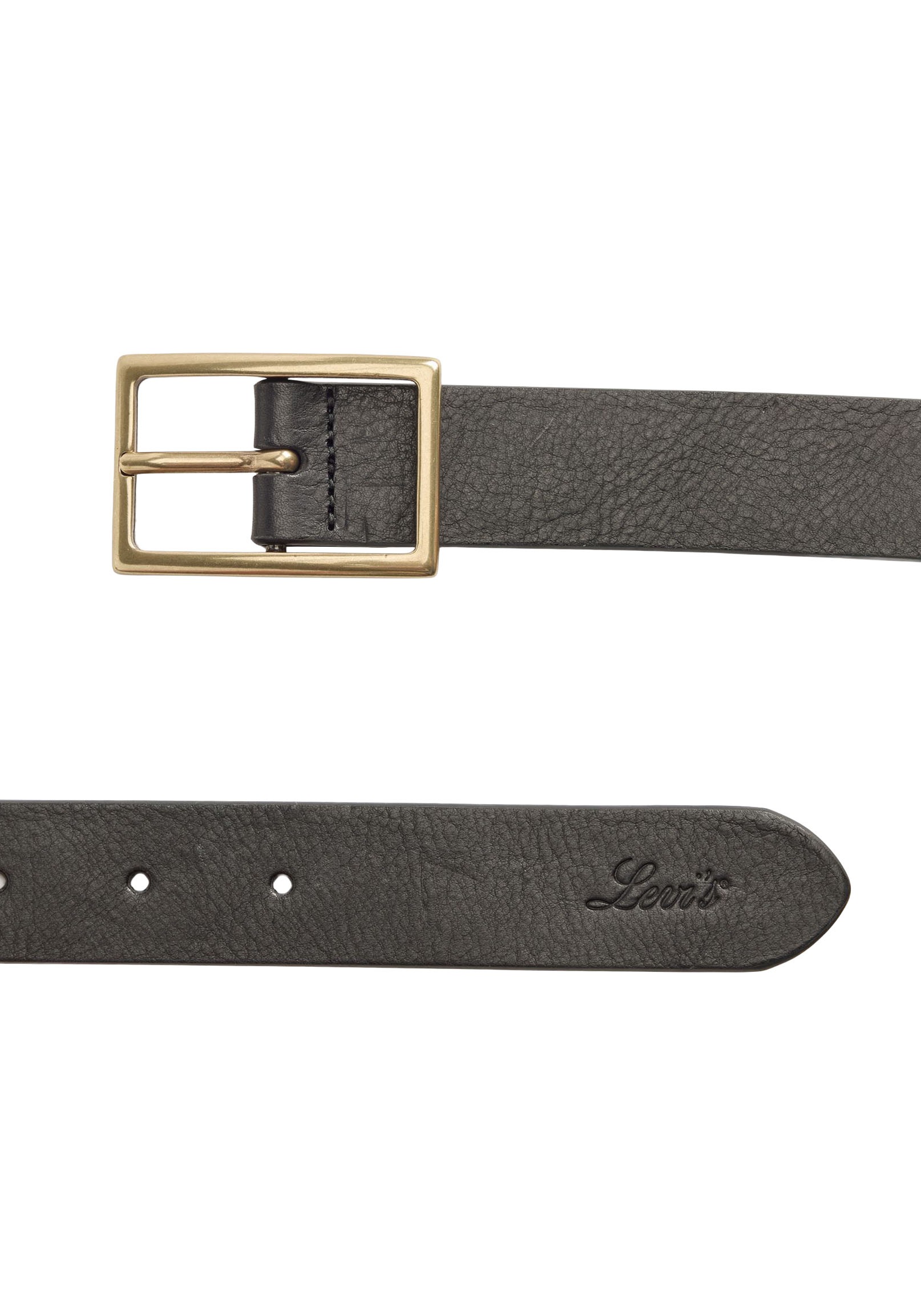 Levi's® Ledergürtel »RECTANGLE BELT«, mit goldfarbener Schließe und Logoprägung
