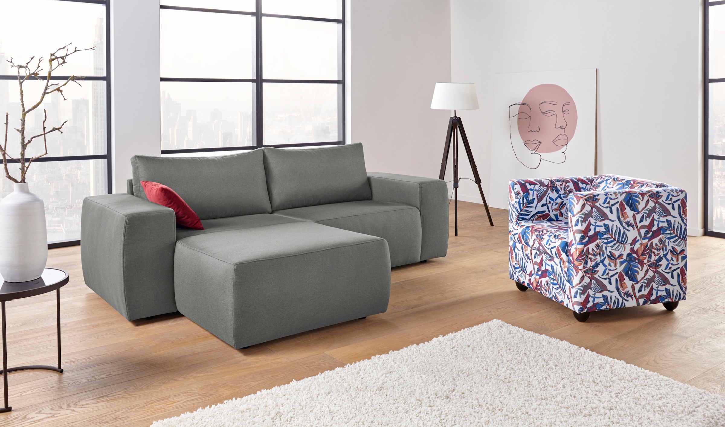 LOOKS by Wolfgang Joop Ecksofa »LooksII L-Form«, geradlinig und komfortabel