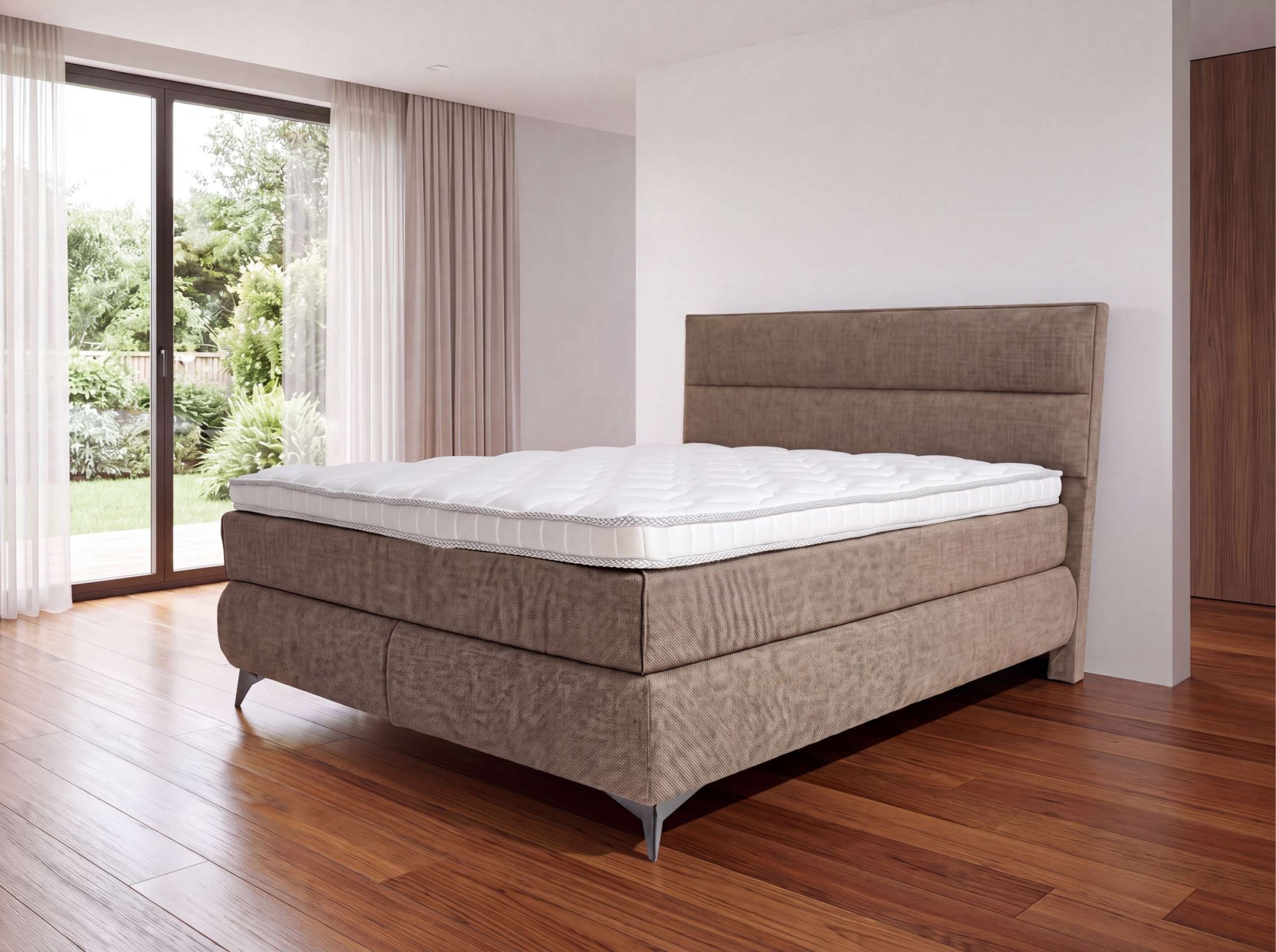 Home affaire Boxbett »COLORADO Doppelbett inkl. Bettkasten, Federkernbett, Metalkonstruktion« Matratze: 3-Z-Taschenfederkern, Härtegrad 3, inkl. Topper