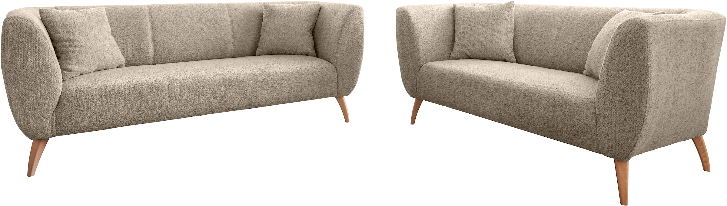 Home affaire Polstergarnitur "Colori modern und bequem, schmale Armlehnen, tolle Detailverarbeitung" Set, 3-Sitzer und 2-Sitzer, 2 Stk. tlg. auch als Loveseat erhältlich