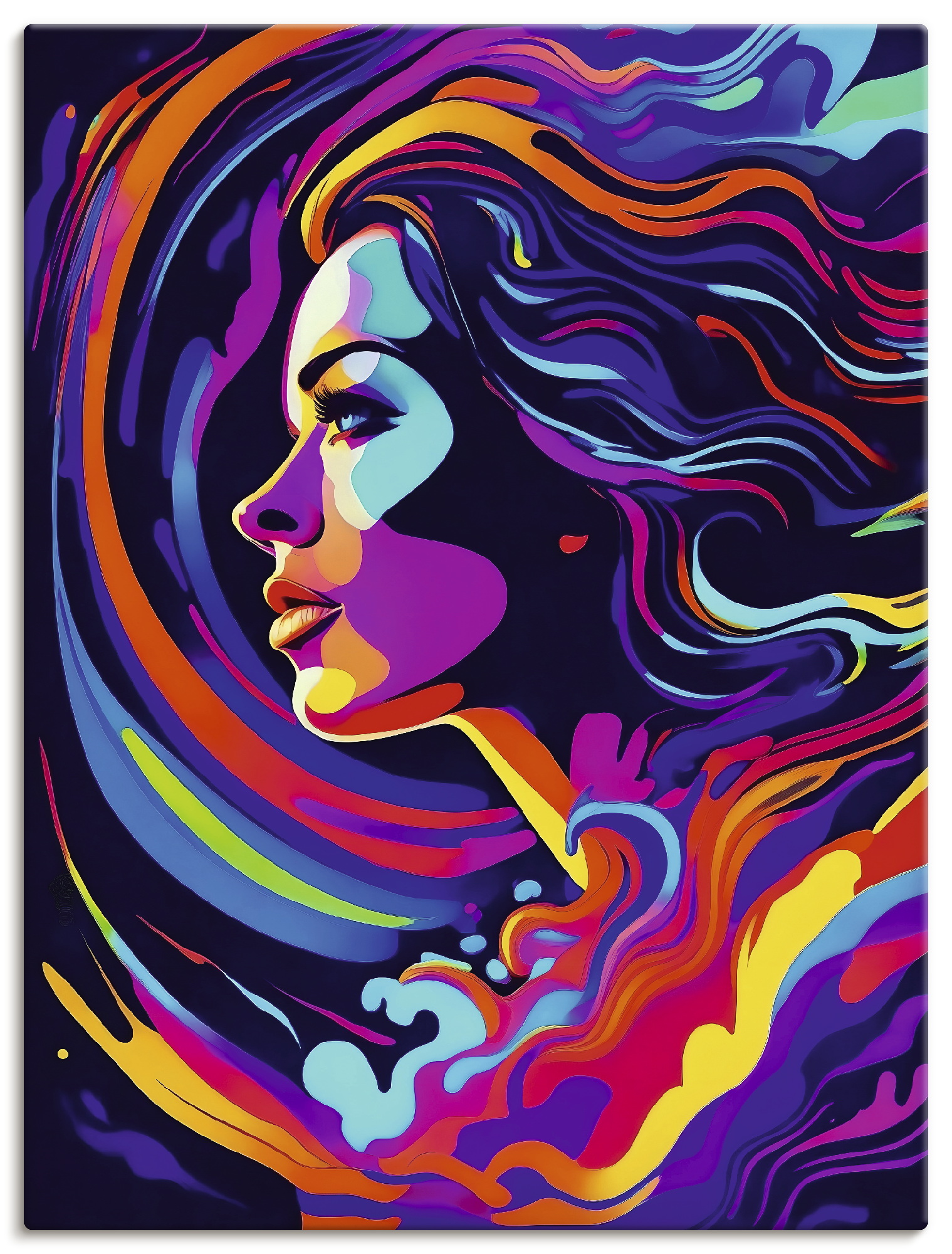 Artland Wandbild "Frau in bunten Farben" Bilder von Frauen 1 Stk. tlg. als Alubild, Leinwandbild, Poster, Wandaufkleber in verschied. Größen