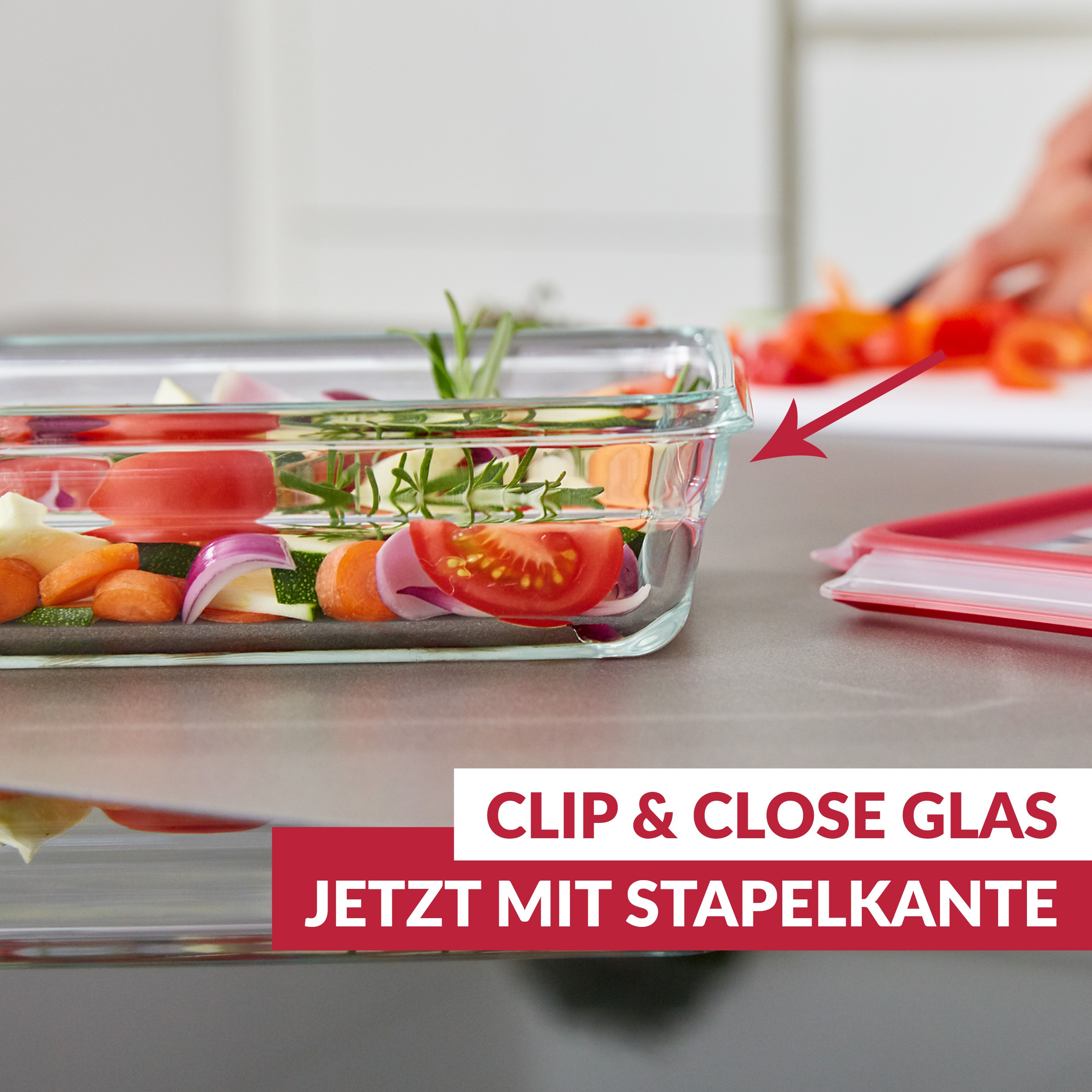 Emsa Frischhaltedose "Clip & Close Glas" Set, 3 tlg. 0,18/0,45/1,3L, gefrie günstig online kaufen