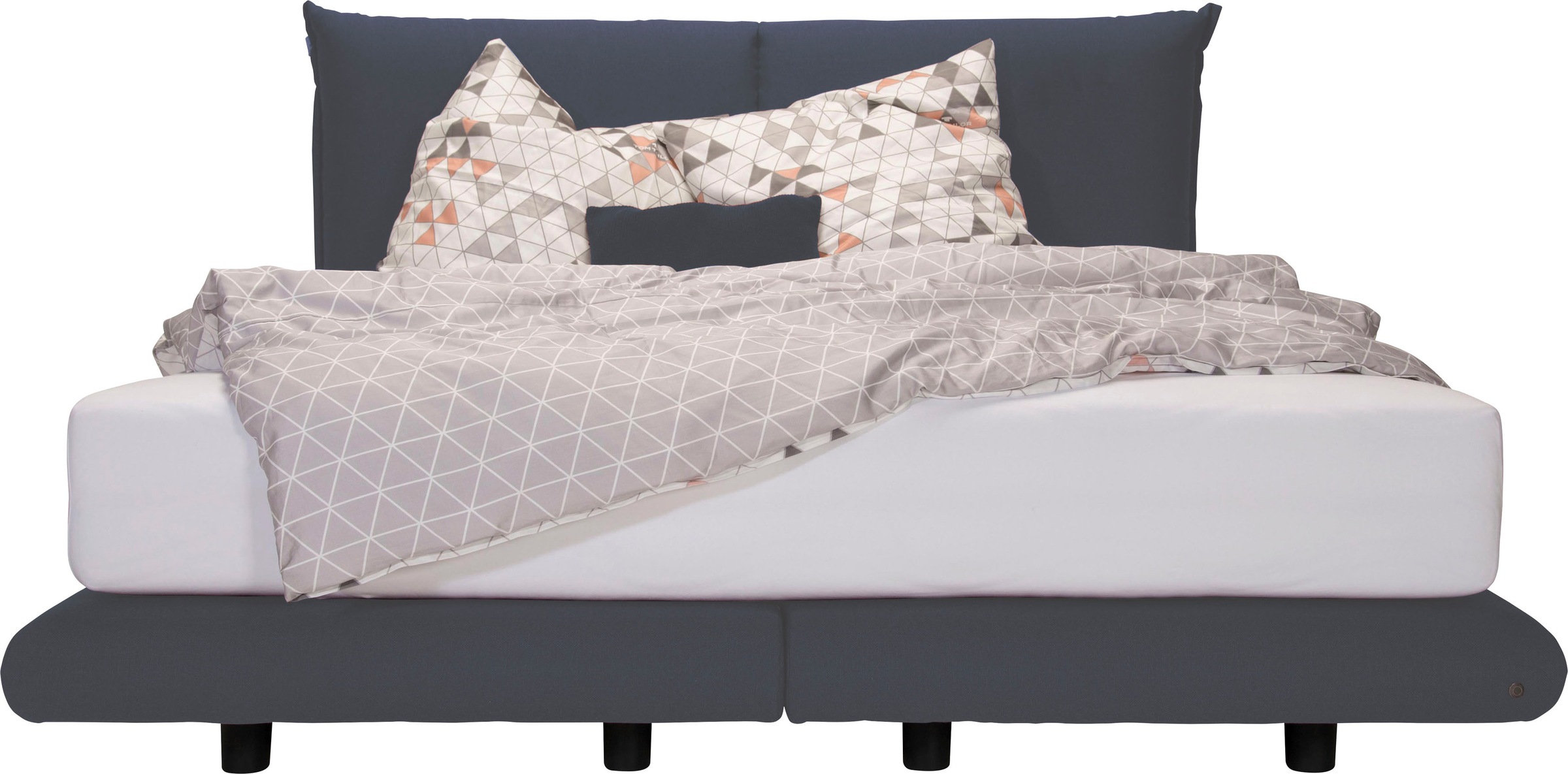 TOM TAILOR HOME Boxspringbett »SOHO PILLOW BOX«, in Schwebeoptik, Kopfteil in Kissenform, Höhe 120 cm