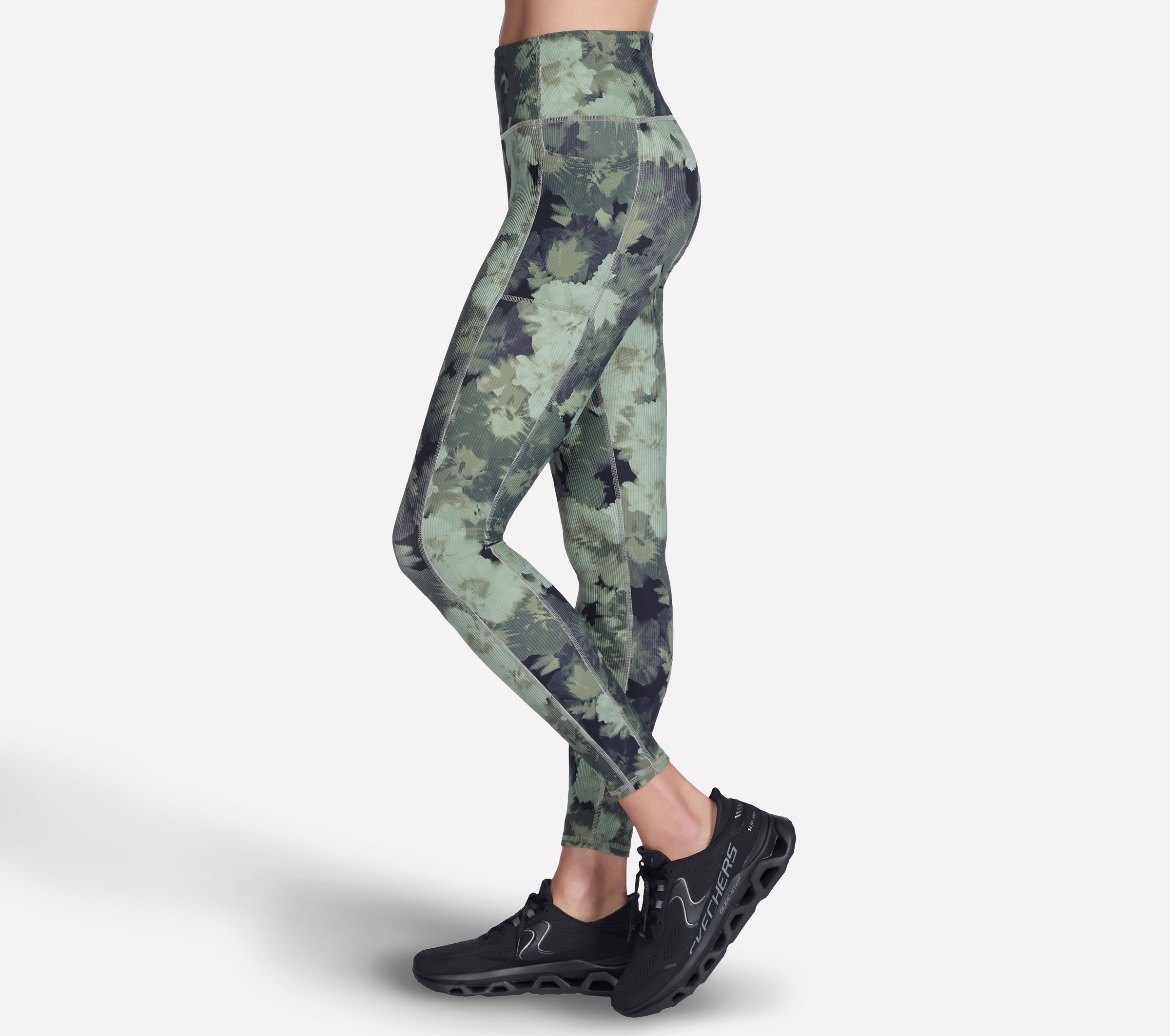 Thumbnail - Skechers Leggings "GOFLEX RIB INBLOOM FL HW LEGGING"