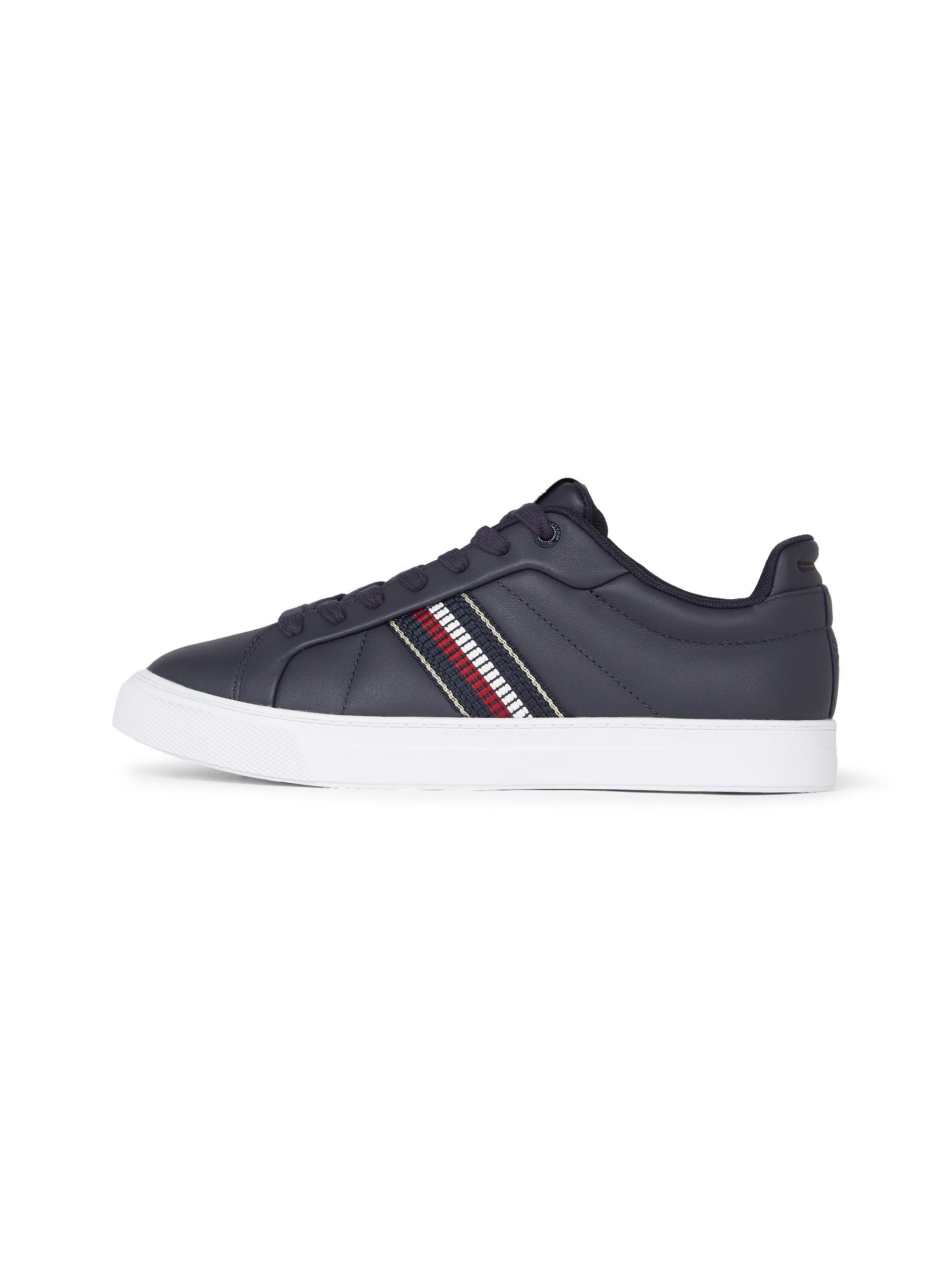 Tommy Hilfiger Plateausneaker »ICON COURT SNEAKERS STRIPES«, Schnürschuh, Freizeitschuh, Halbschuh mit Tommy-Streifen