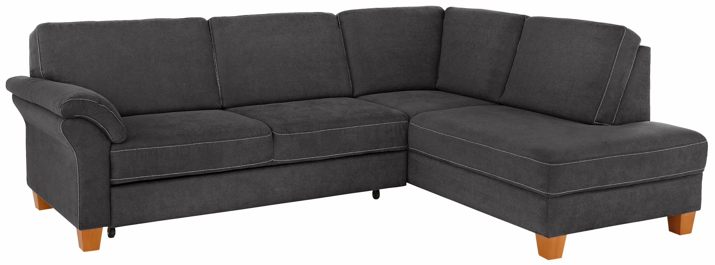 Home affaire Ecksofa »Borkum L-Form«, mit Federkern, wahlweise mit Bettfunktion