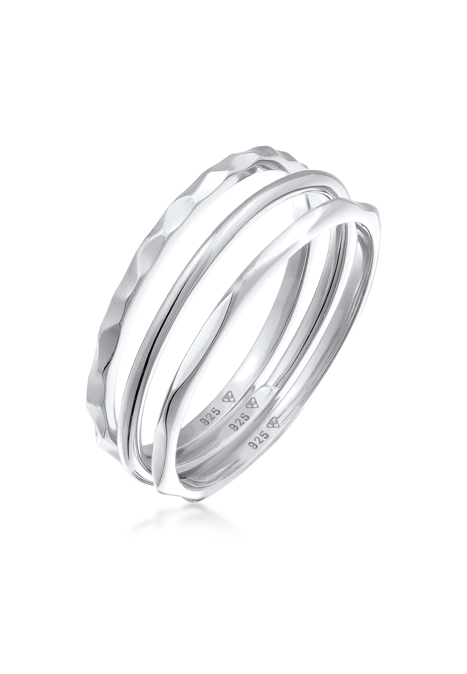 Elli Ring-Set »Ring Stapelring Stacking Boho Set (3 tlg.) 925 Sterling Silber«