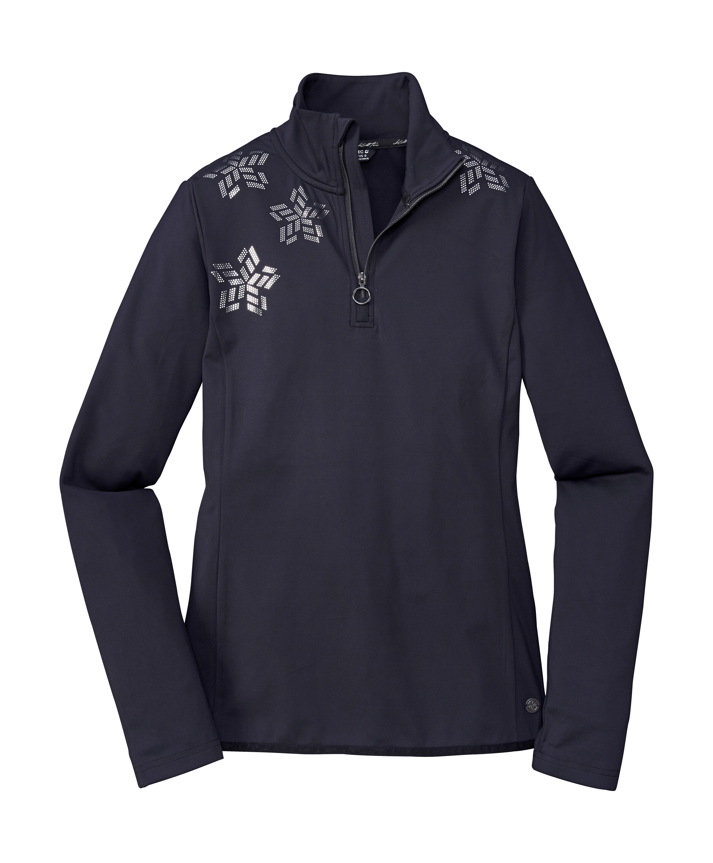 Killtec Langarmshirt »KSW 110 WMN LS SHRT«, Damen Powerstretchshirt: atmungsaktiv, metallischer Print, Stehkragen
