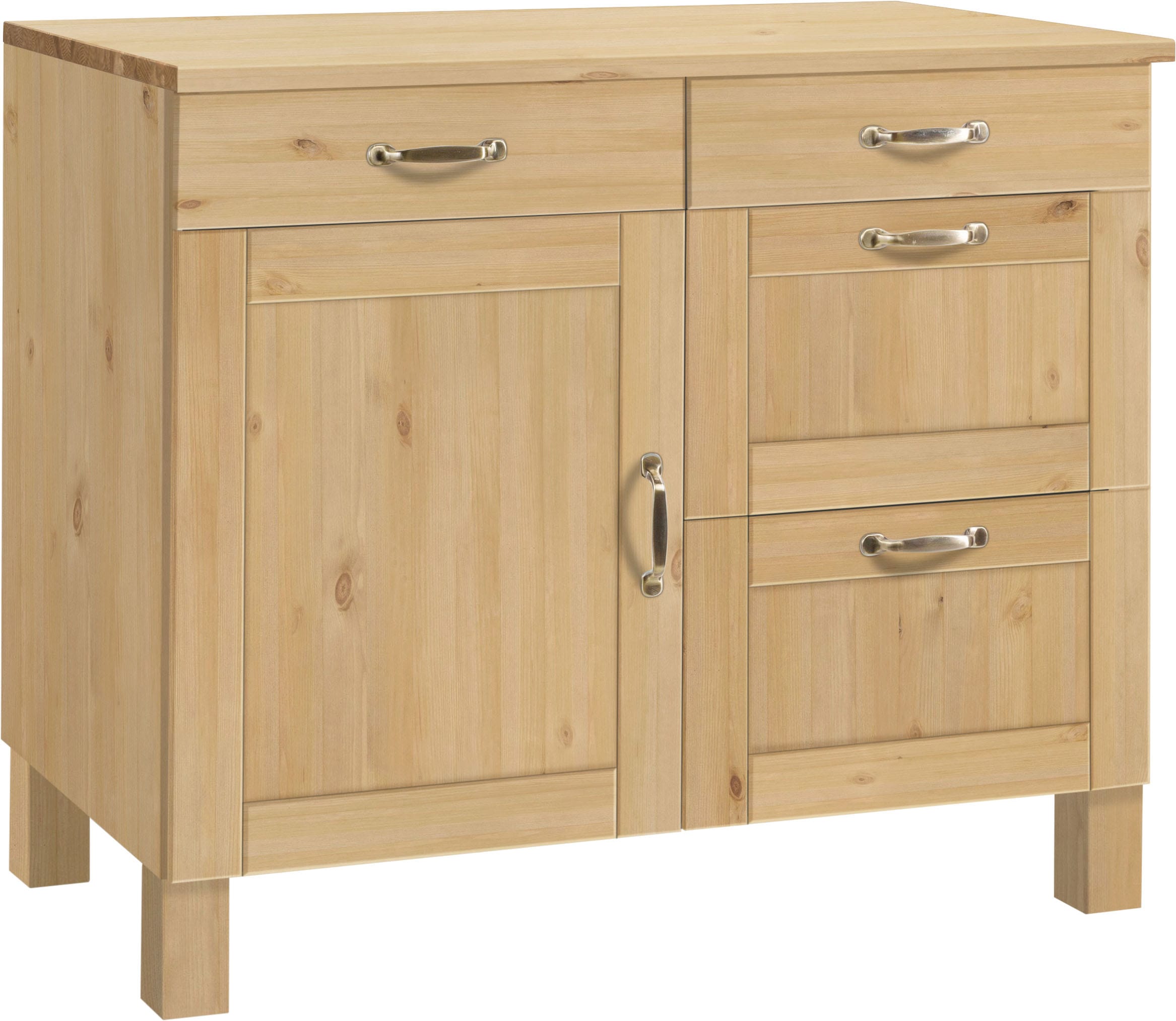 Home affaire Unterschrank "Alby" Breite 100 cm, 1 Tür, 4 Schubladen