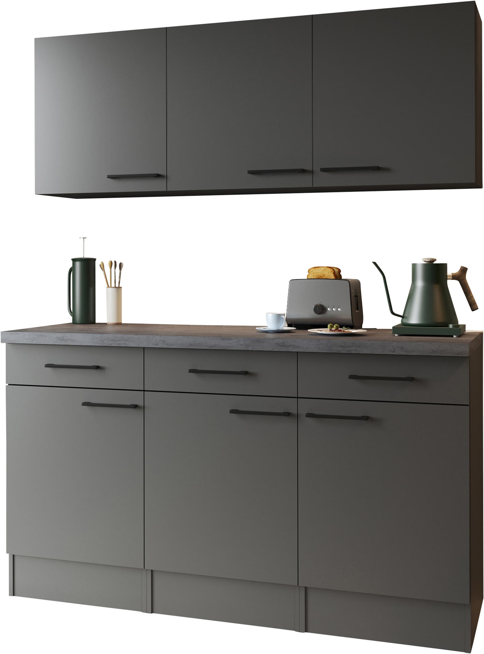RESPEKTA Sideboard "Oliver" zerlegt, mit Soft Close Funktion, inkl. Oberschränke, Breite 150 cm
