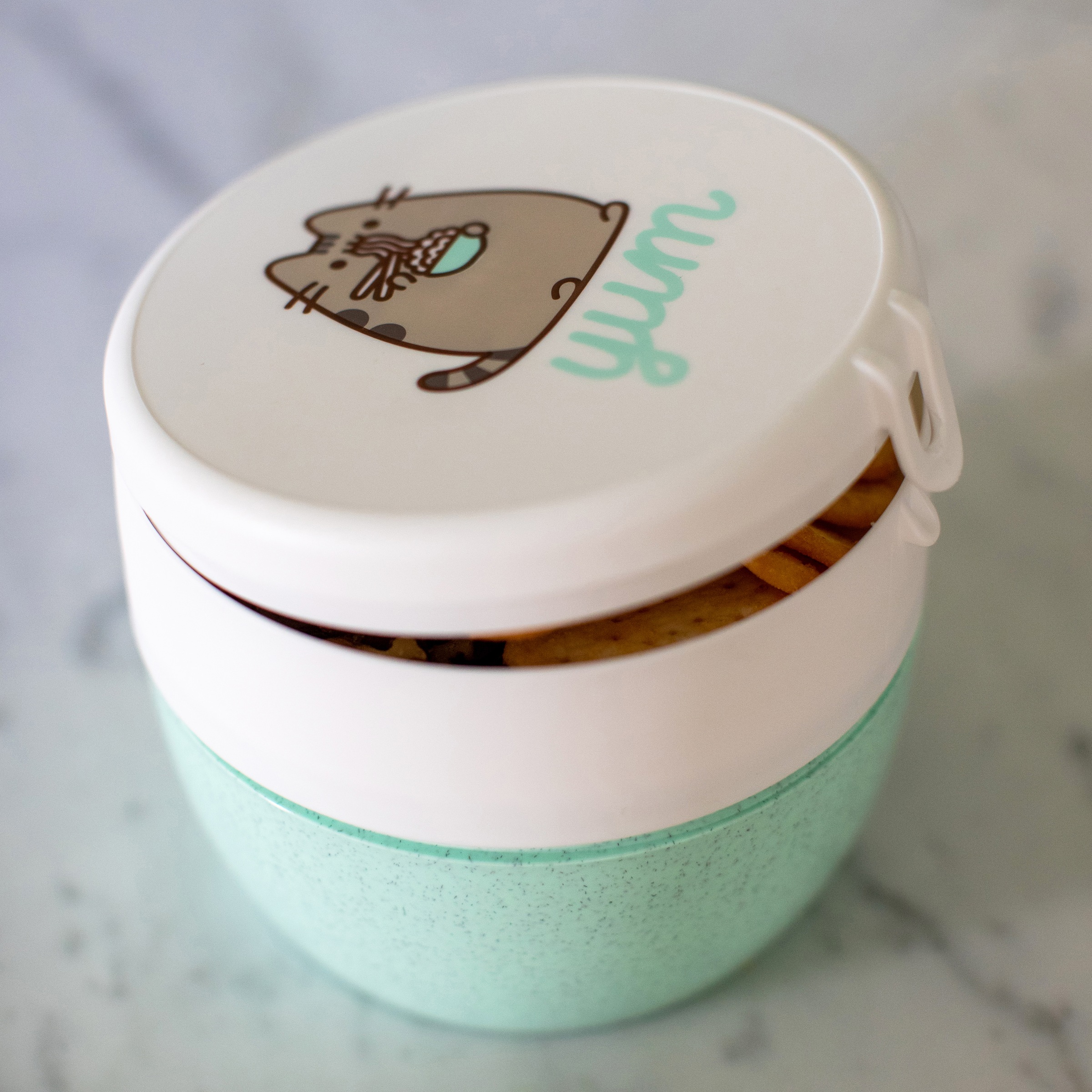 KOZIOL Lunchbox »BENTOBOX M PUSHEEN YUM«, (Set, 1 tlg.), spülmaschinengeeignet,melaminfrei,recycelbar