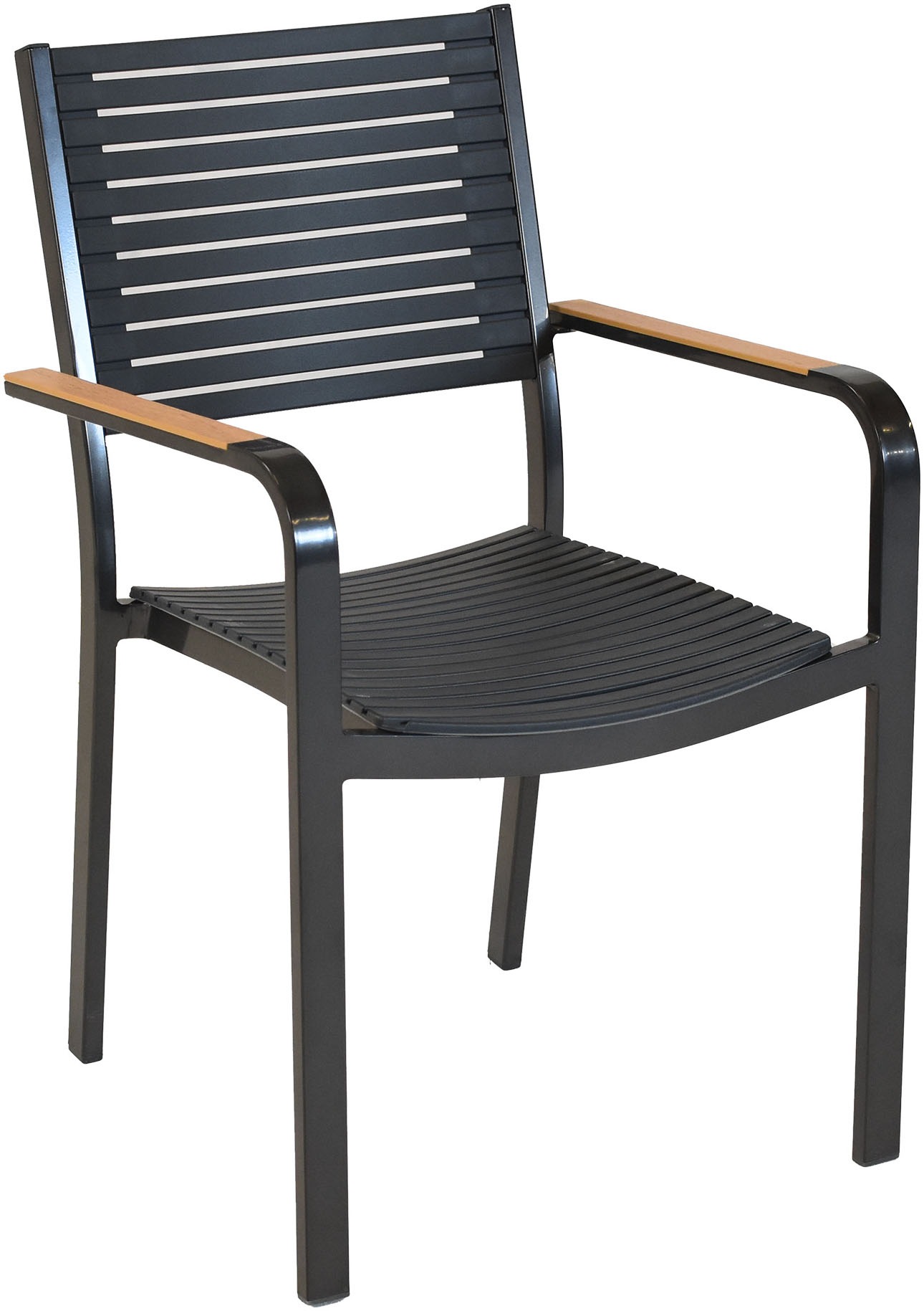 MERXX Garten-Essgruppe »»Paliano««, (Set, 7 tlg.), Applikationen, Armlehnen und Tischplatte aus Kunststoff in Holzoptik