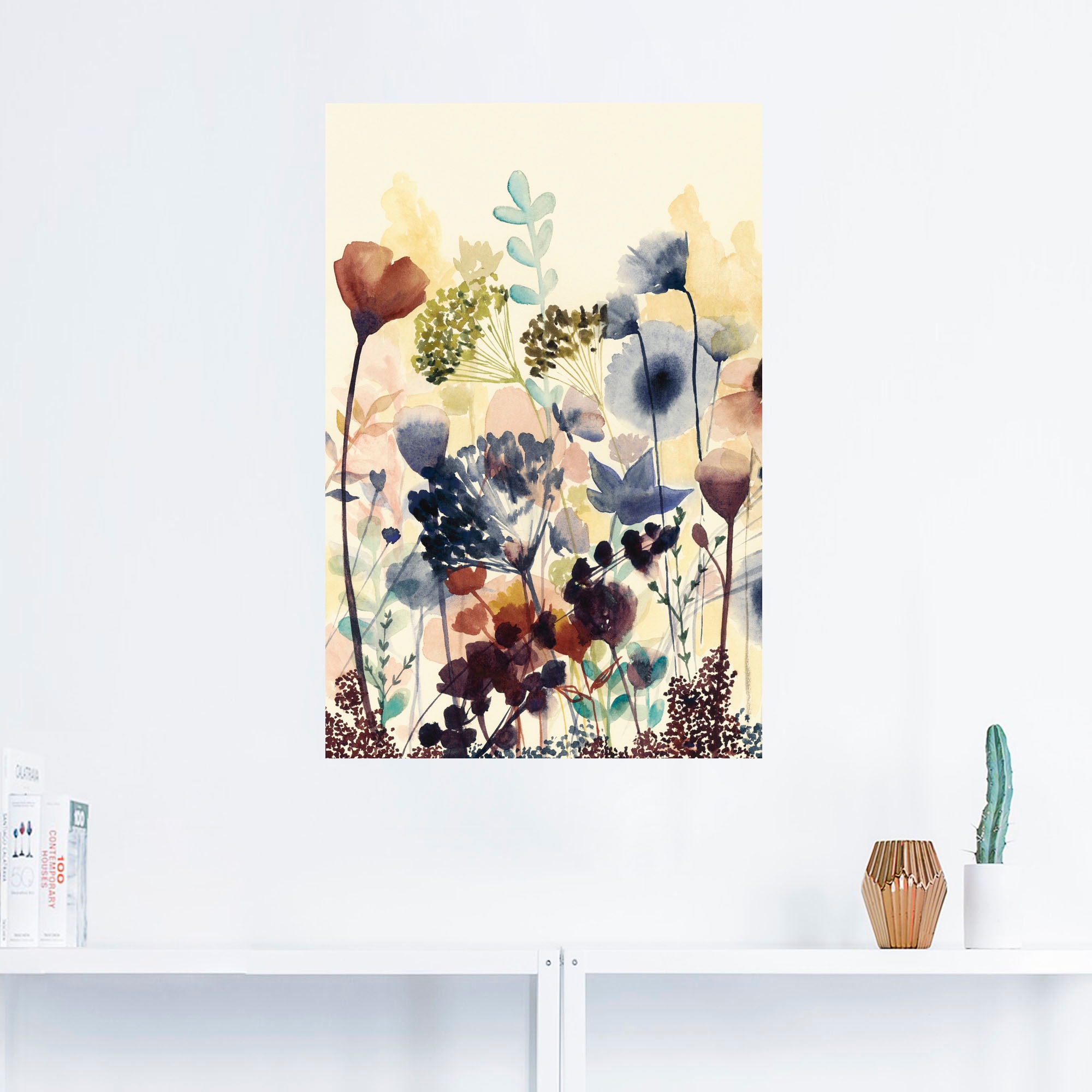 Artland Wandbild »Sonnengetrocknete Blüten I«, Blumenwiese, (1 St.), als Alubild, Outdoorbild, Leinwandbild, Poster, Wandaufkleber