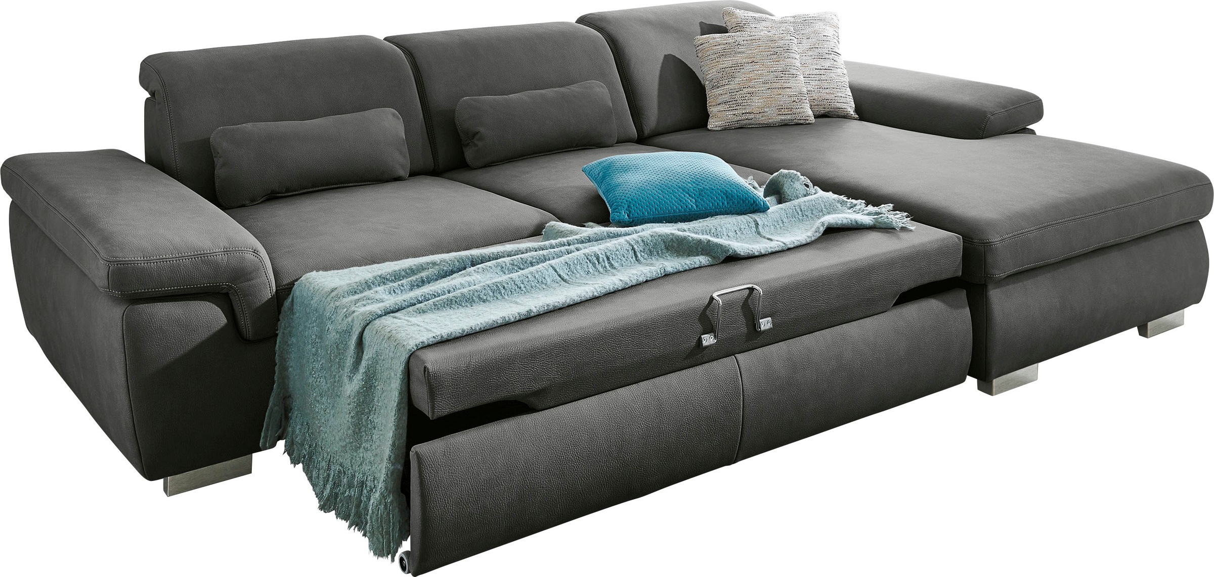 Die PlanBar Ecksofa »MP-IN17041 L-Form«, mit Sitztiefenverstellung, optional Kopfteilverstellung & Bettfunktion