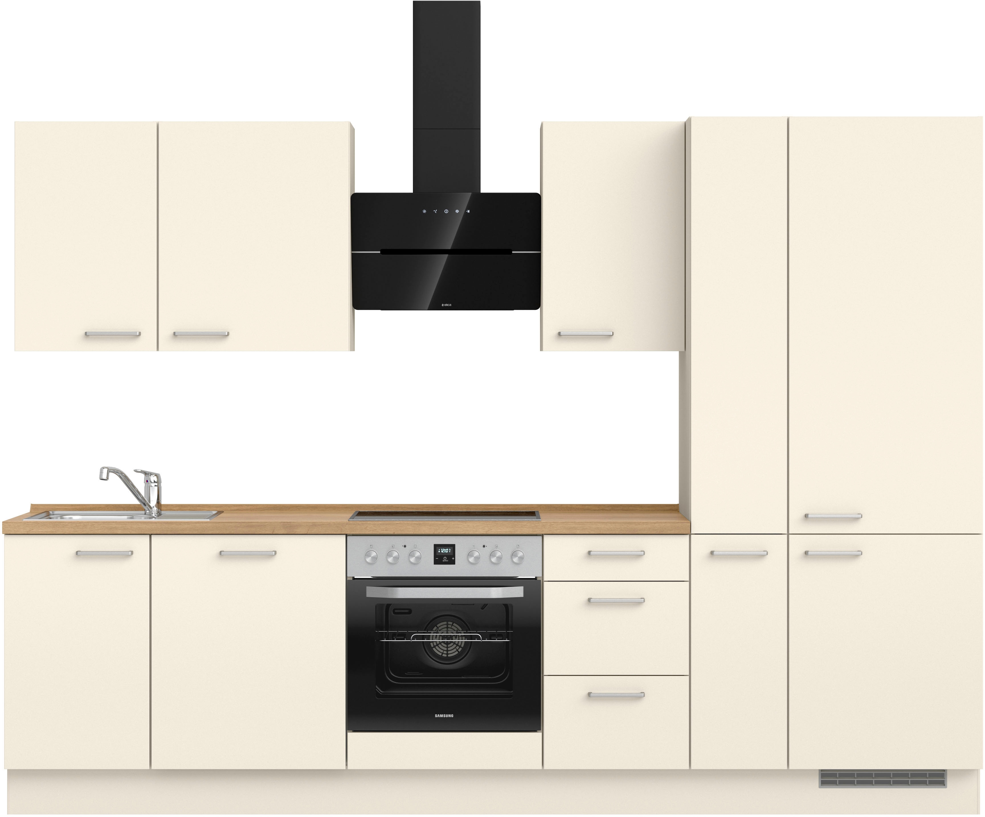 nobilia Küchenzeile ""Touch II", NEU: individuell anpassbar mit gratis Profi-Beratung" vormontiert, Breite 300 cm, Ausrichtung wählbar, wahlw. mit E-Geräten