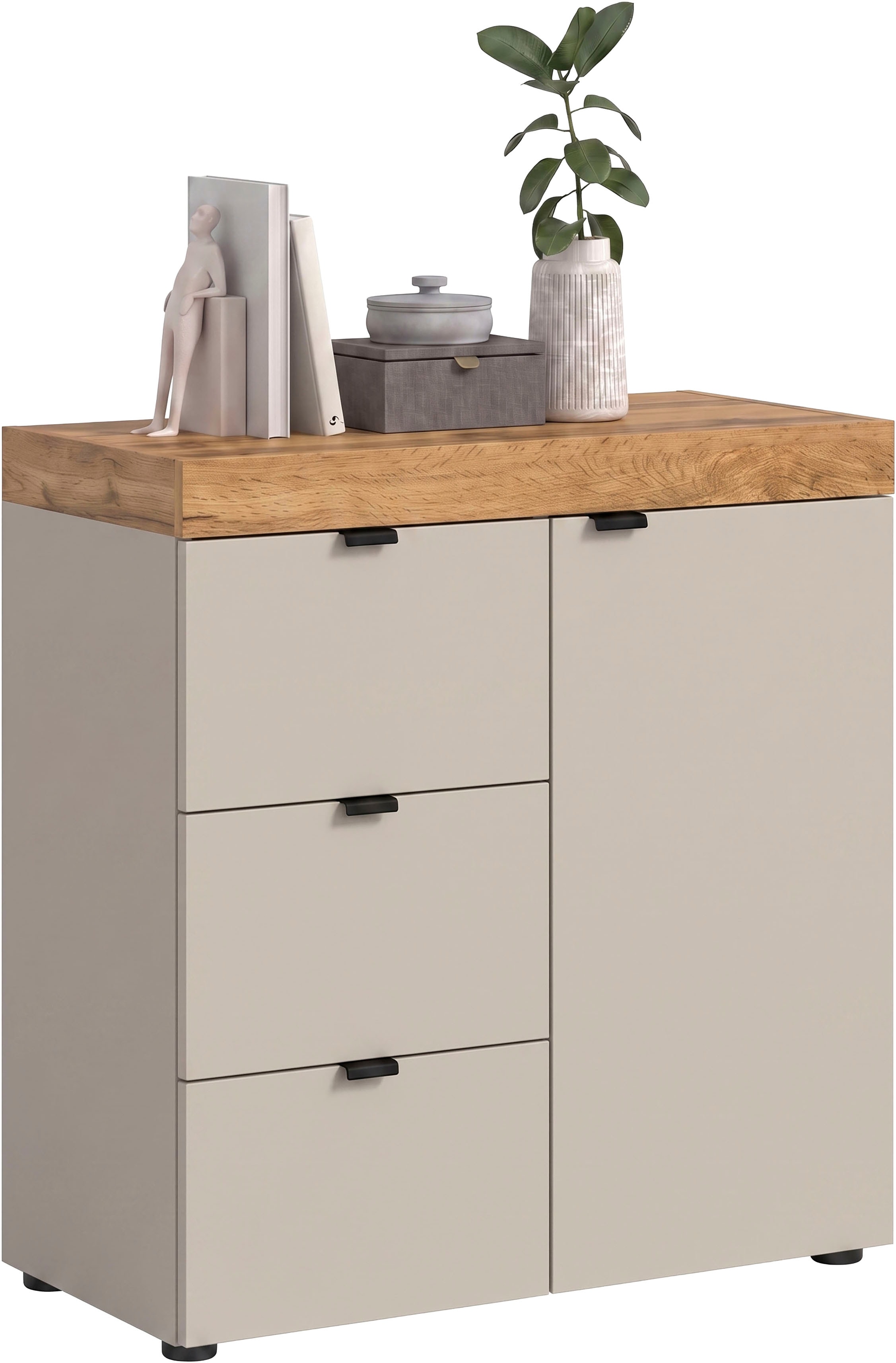 OTTO home Kommode "MAMBO II, Breite 77 cm, 1 Tür, 1 Einlegeboden, 3 Schubkästen" 1 Stk. tlg. Kommode, Anrichte, Wohnzimmer, Schlafzimmer