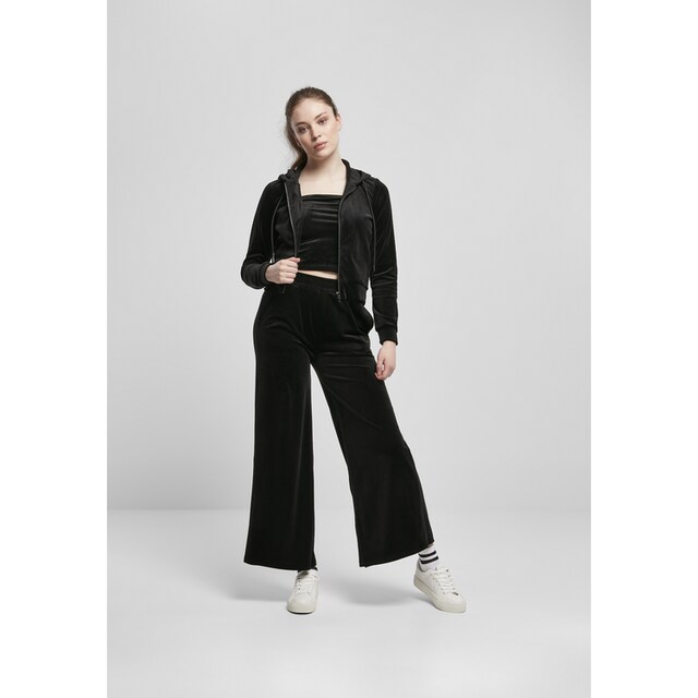 URBAN CLASSICS Stoffhose »Damen Ladies High Waist Straight Velvet Sweatpants«,  (1 tlg.) für kaufen | BAUR