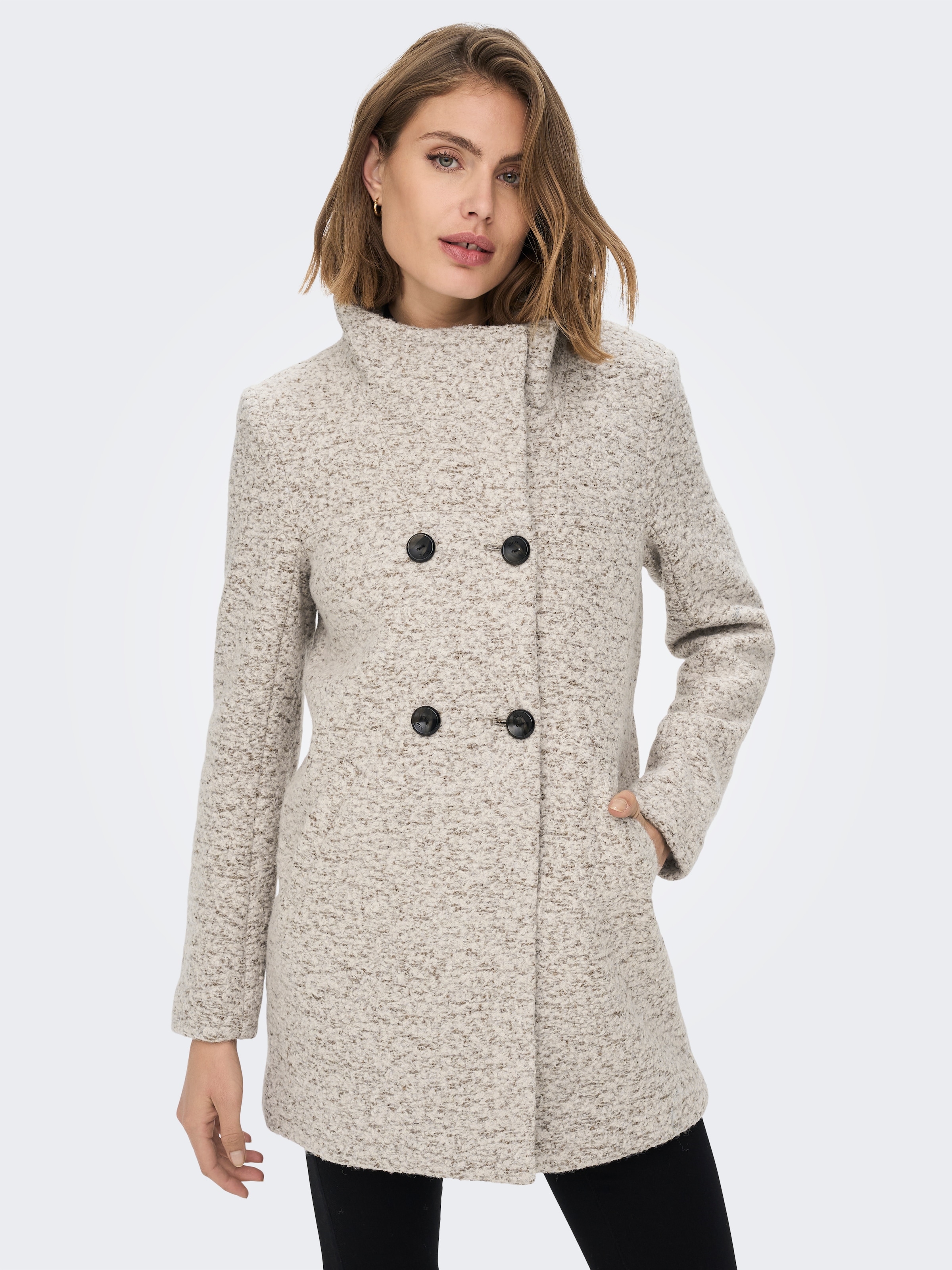 ONLY "ONLNEWSOPHIA WOOL COAT OTW CC" Materialmix günstig online kaufen