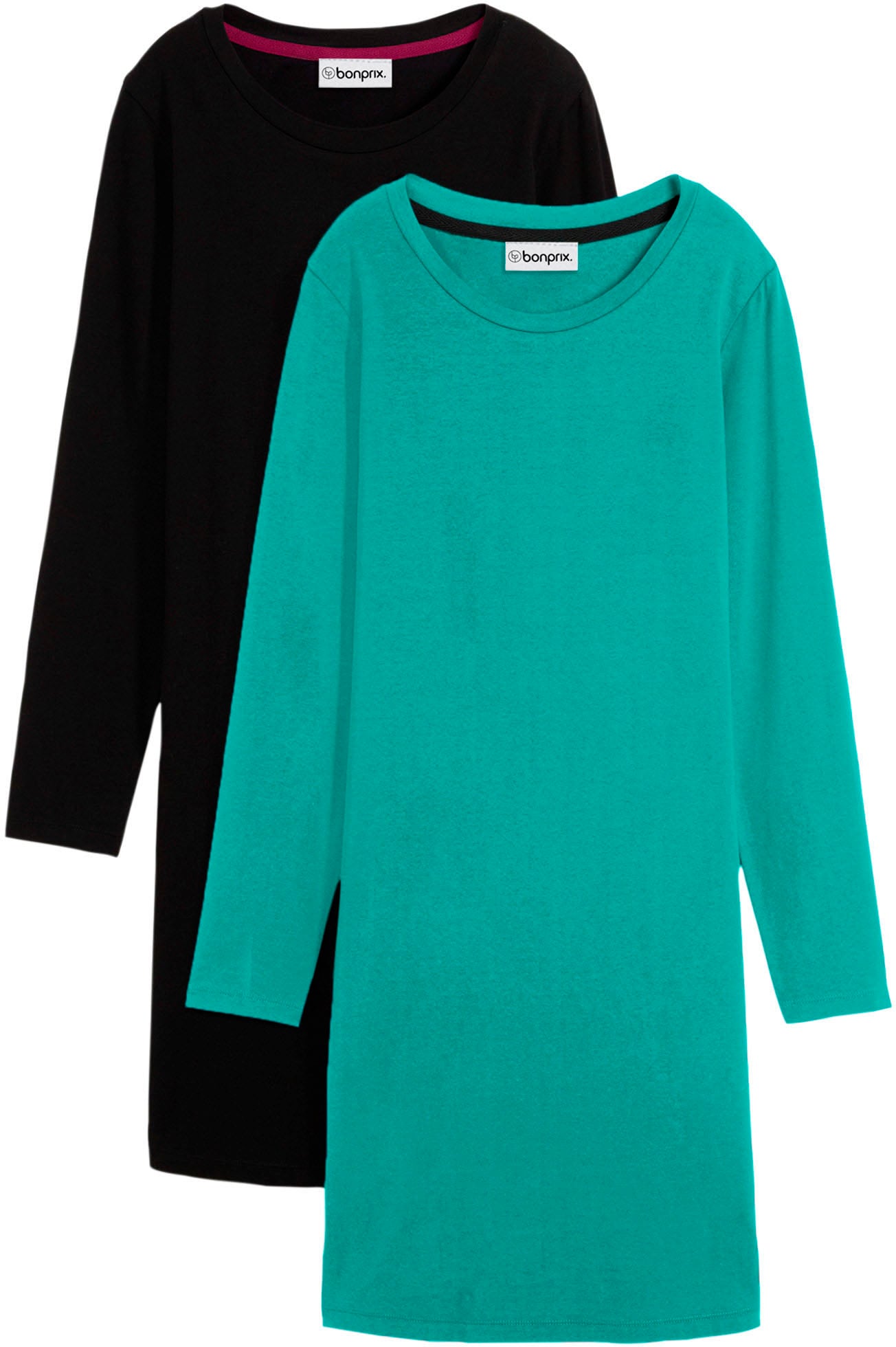 bonprix Jerseykleid "Figurbetontes Jerseykleid (2er Pack)" Packung, 2 Stk. günstig online kaufen