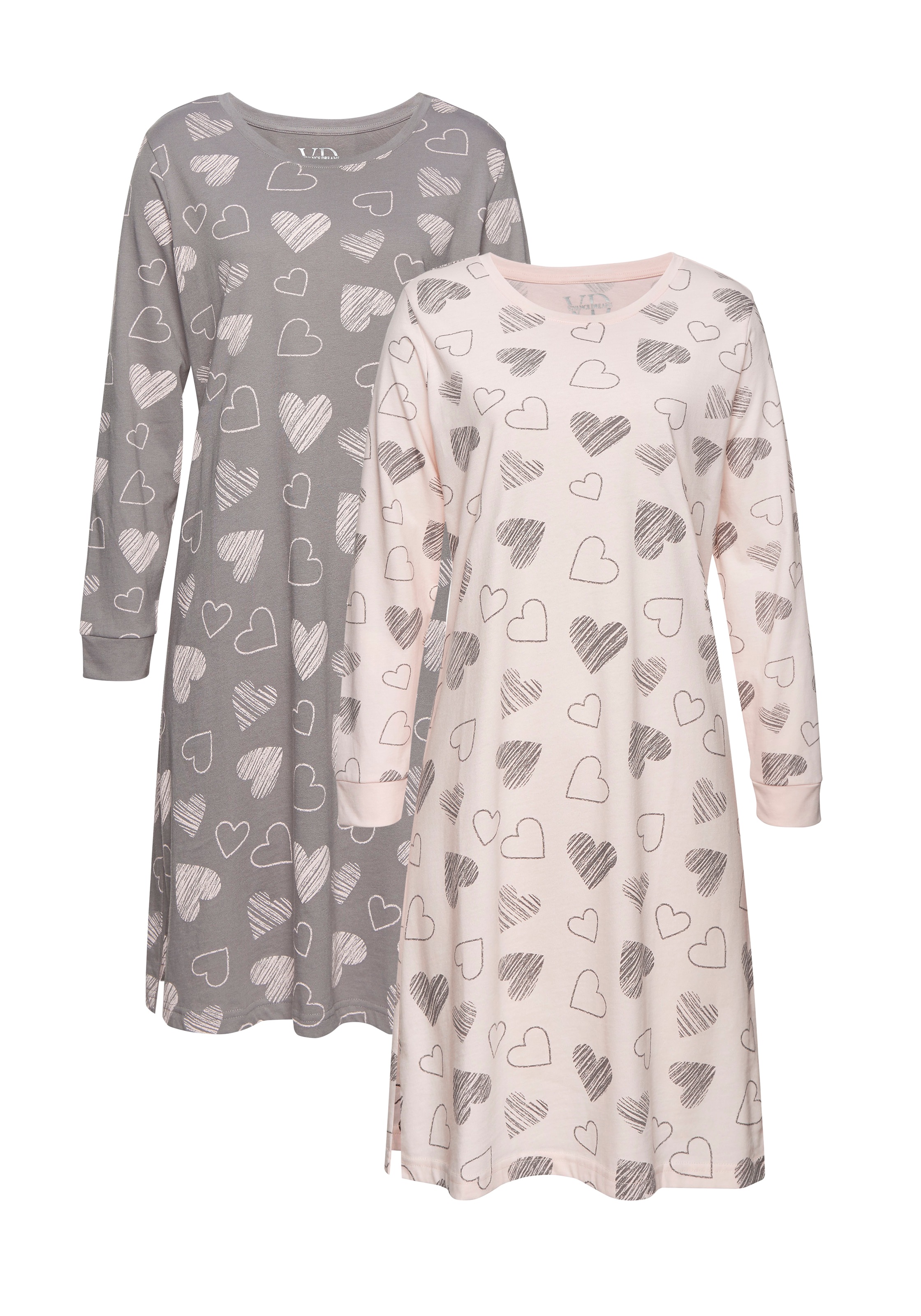 Vivance Dreams Nachthemd 2 Stück, 2 Stk. tlg. günstig online kaufen