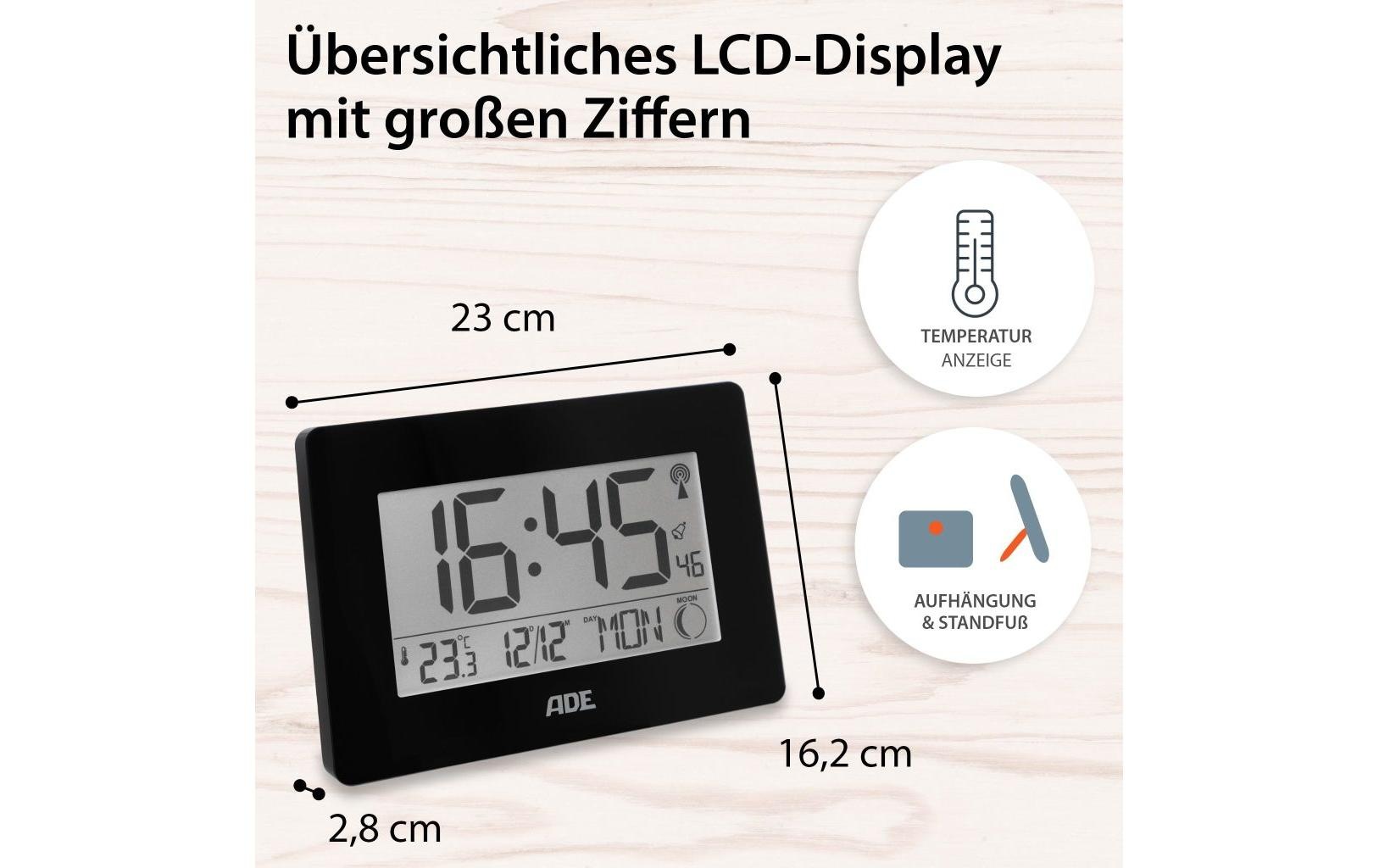 ADE Funkwecker »XXL-Ziffern« Holzart: Bambus (China)