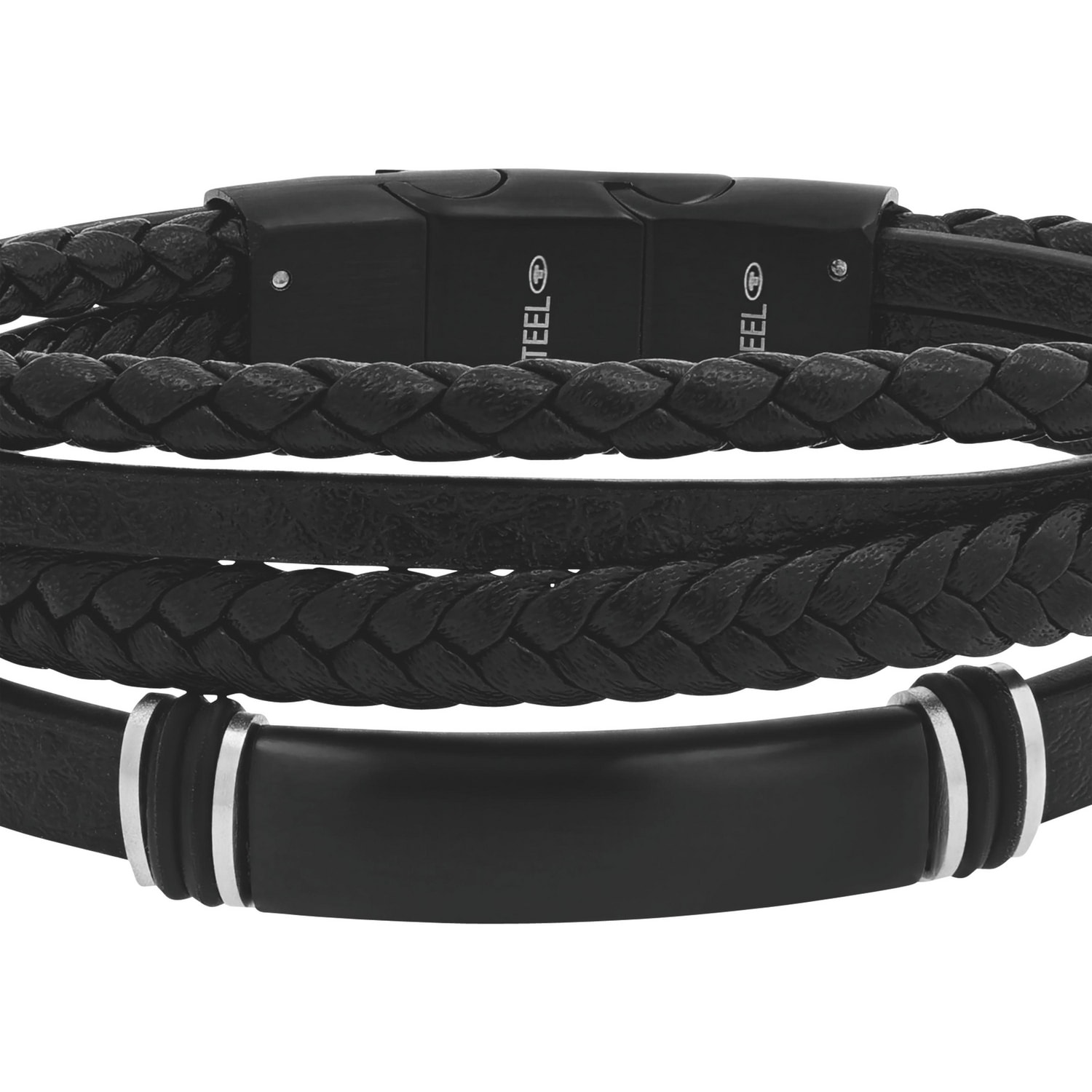 TOM TAILOR Armband »Schmuck Geschenk Edelstahl Leder Kautschuk«