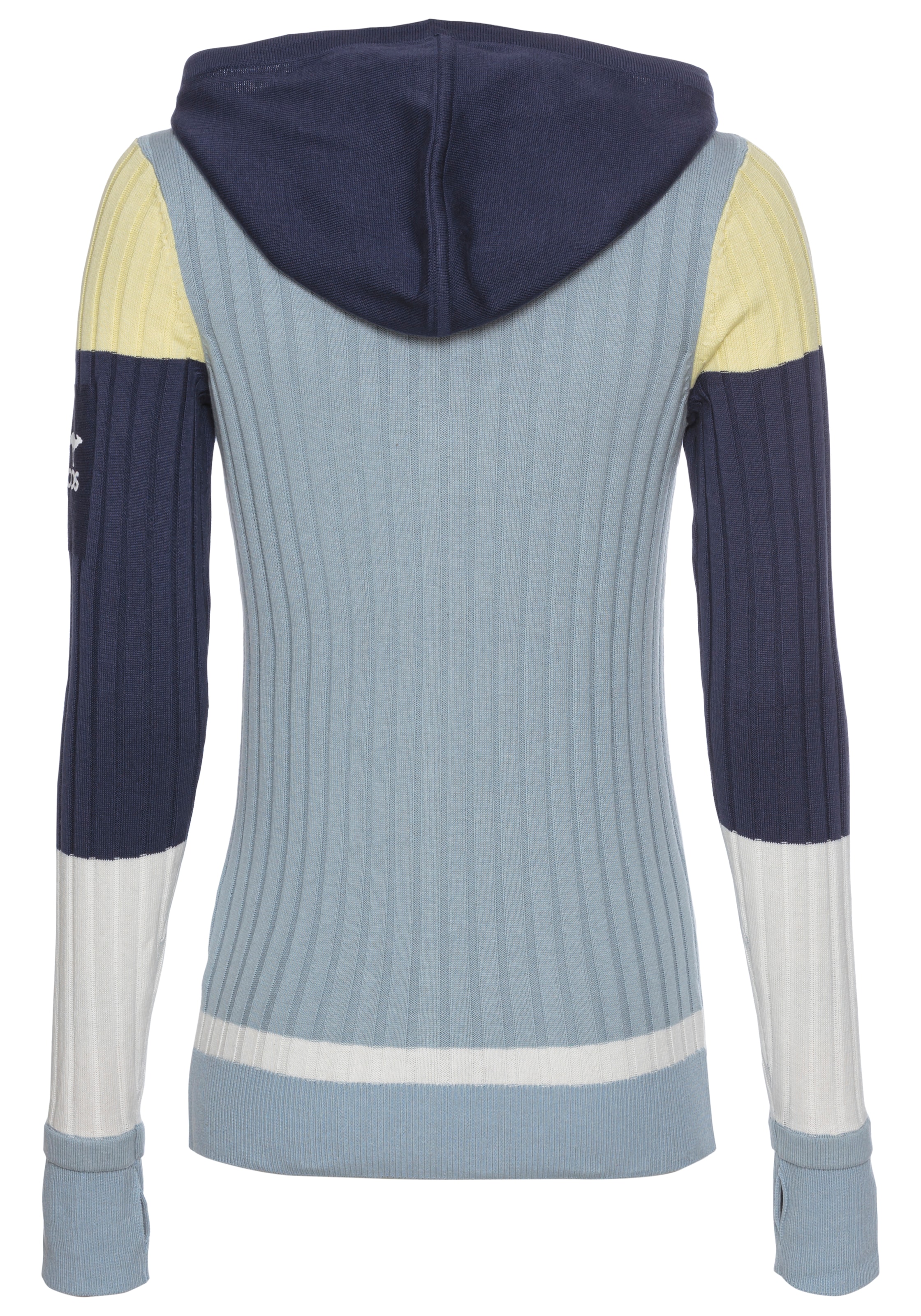 KangaROOS Kapuzenstrickjacke, mit Colorblock