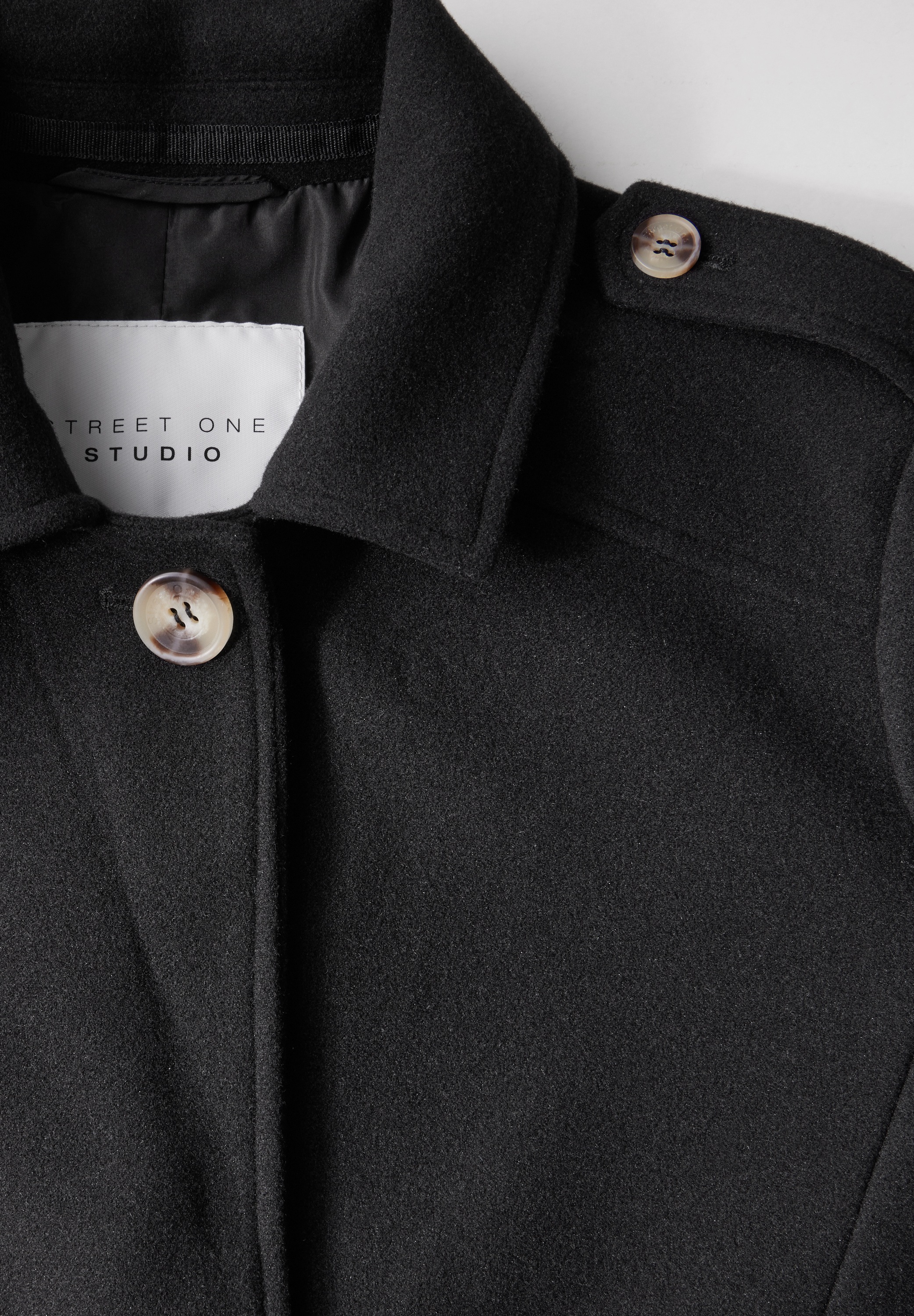 STREET ONE STUDIO Kurzjacke, ohne Kapuze, mit Reverskragen