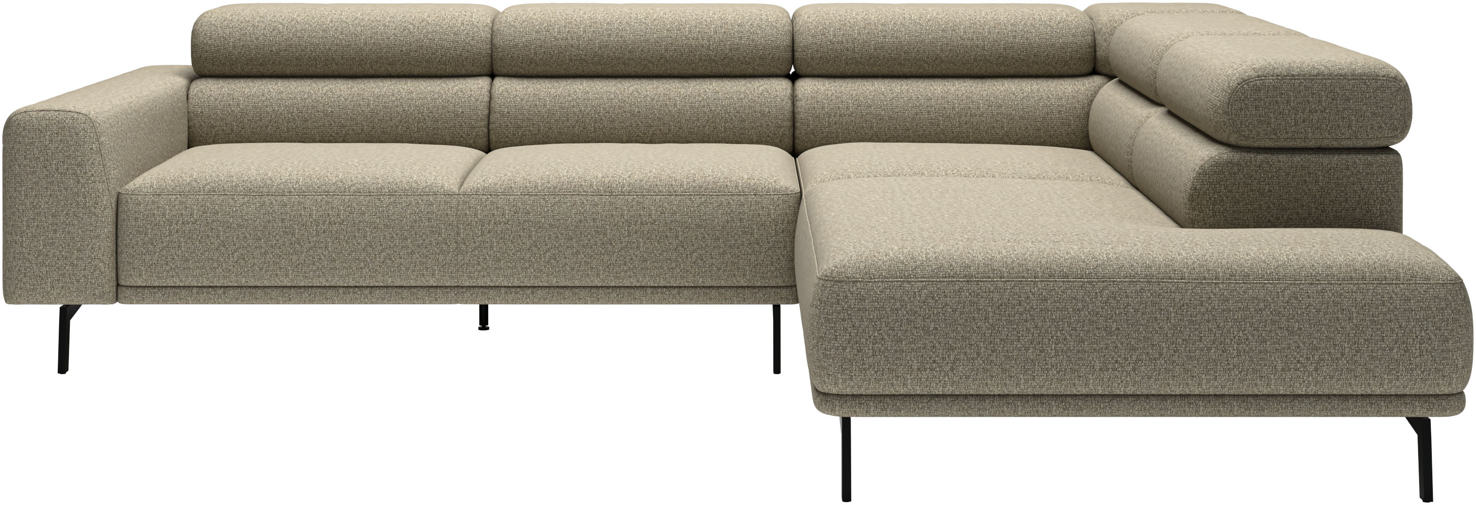 SCHÖNER WOHNEN-Kollektion "Tossa, Modernes Design trifft smarte Funktione, Breite 273 cm" Motorischer Sitzvorzug, Kopfteil-Funktion & Saugroboter-Höhe