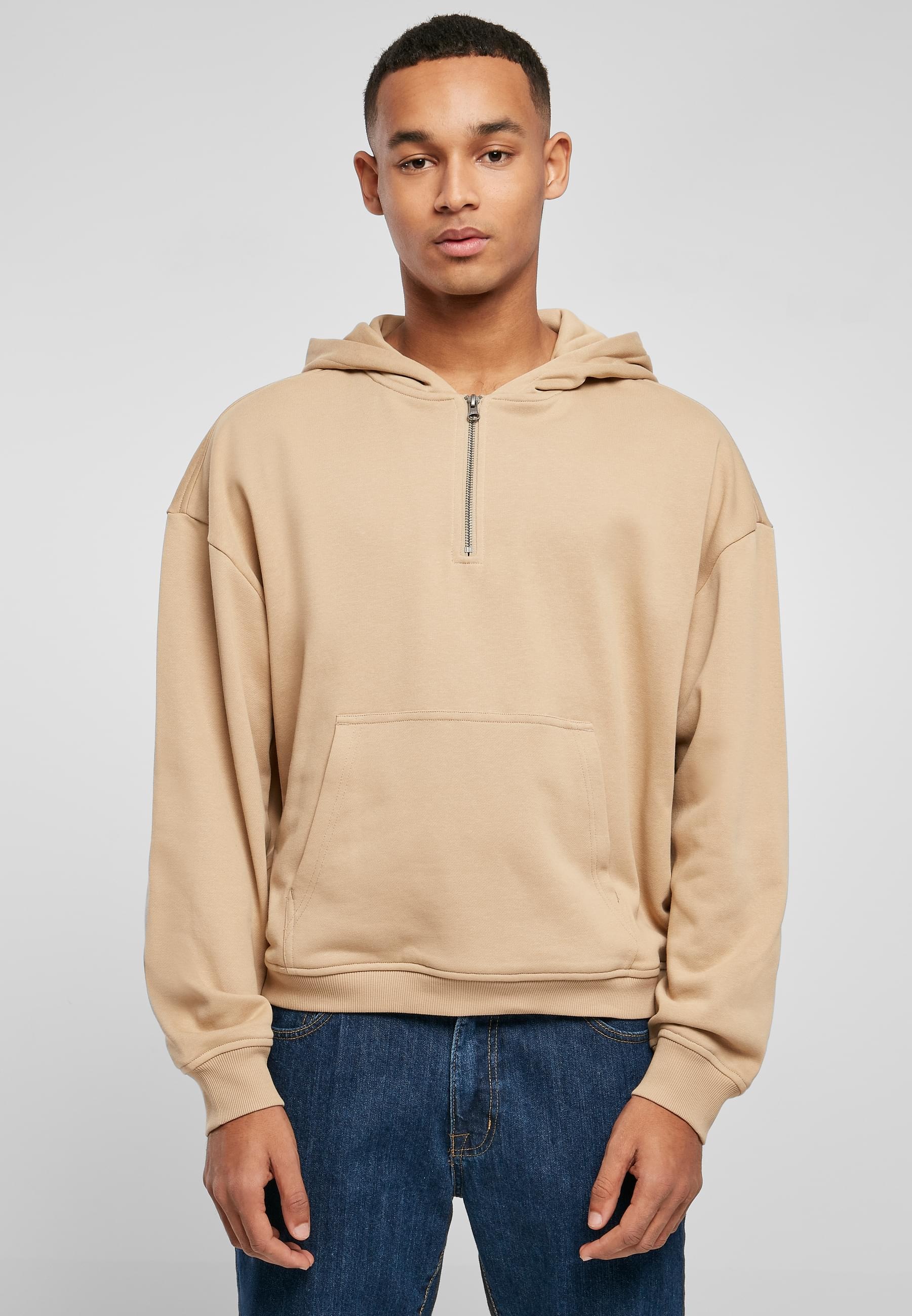 URBAN CLASSICS Sweatjacke »Urban Classics Herren Boxy Zip Hoody«