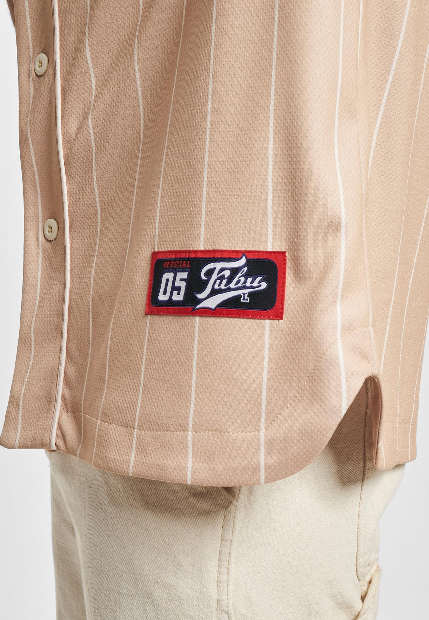 Fubu Langarmhemd »Fubu Herren FM232-003-2 FUBU Varsity Pinstripe Baseball Jersey«, (1 tlg.)