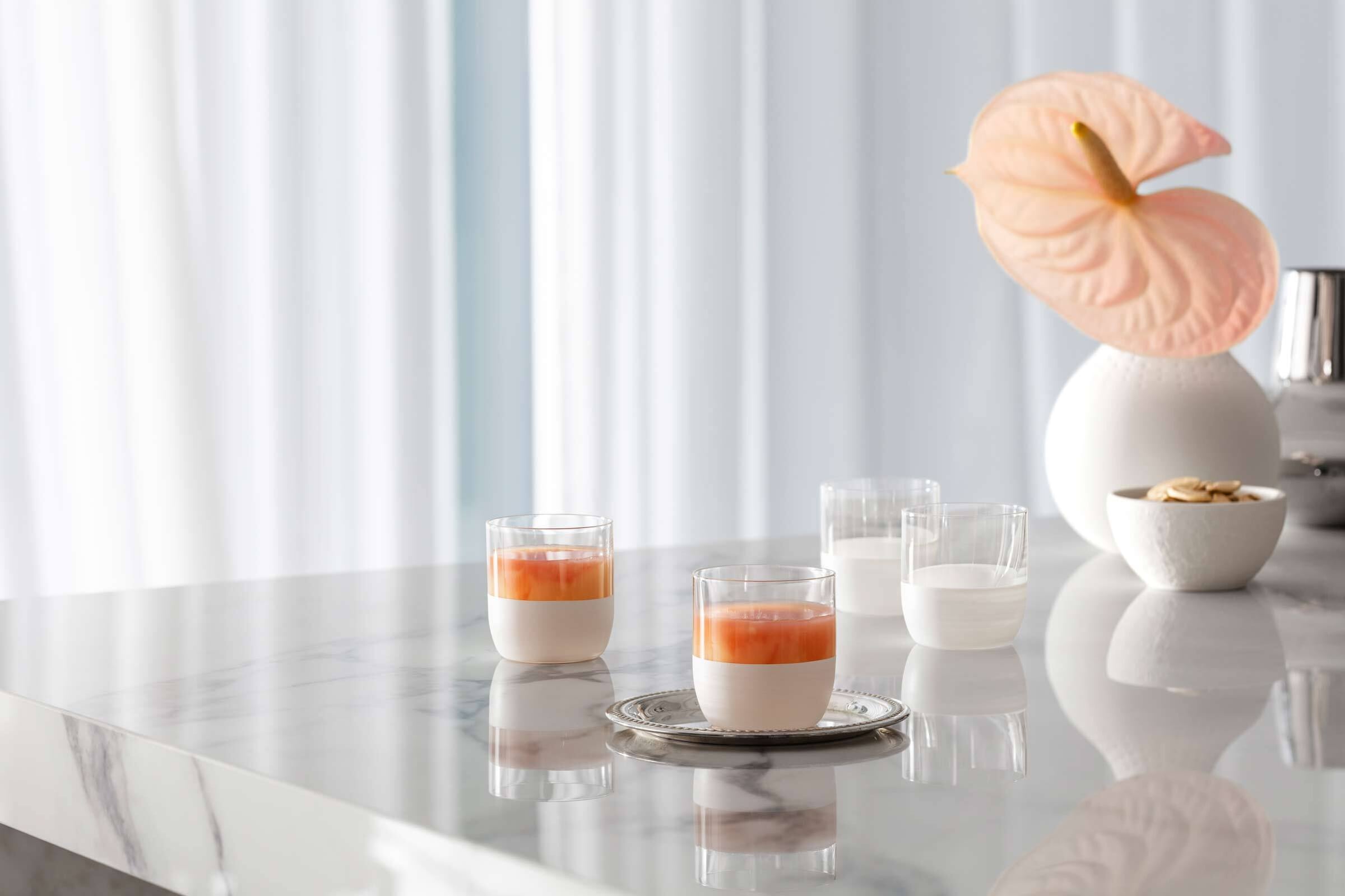 Villeroy & Boch Schnapsglas »Shotgläser Manufacture Rock 80 ml 4er Set weiß-transparent«