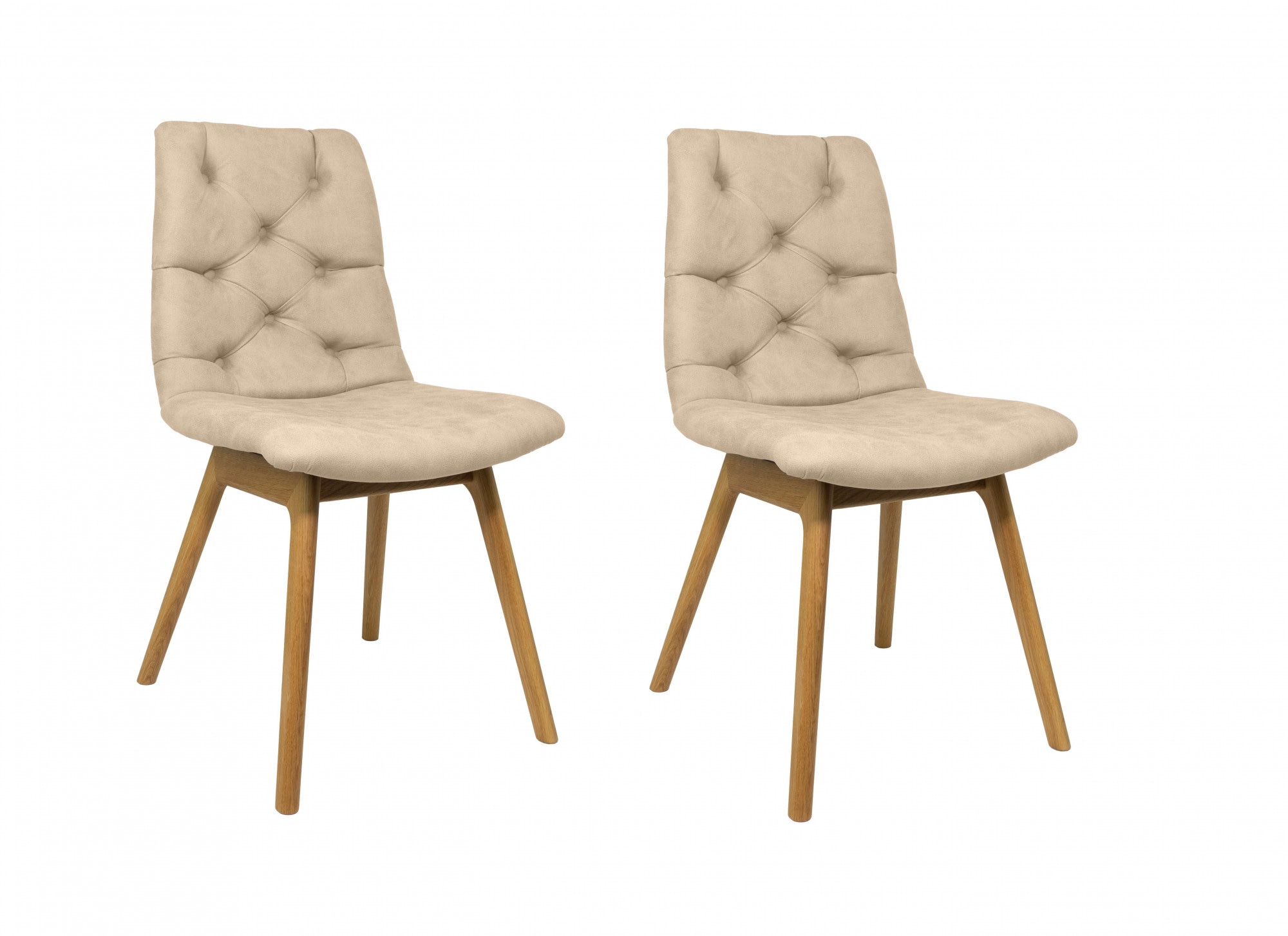 andas 4-Fußstuhl "Ramon", (Set), 2 St., Microfaser, mit Massivholzbeinen, v günstig online kaufen