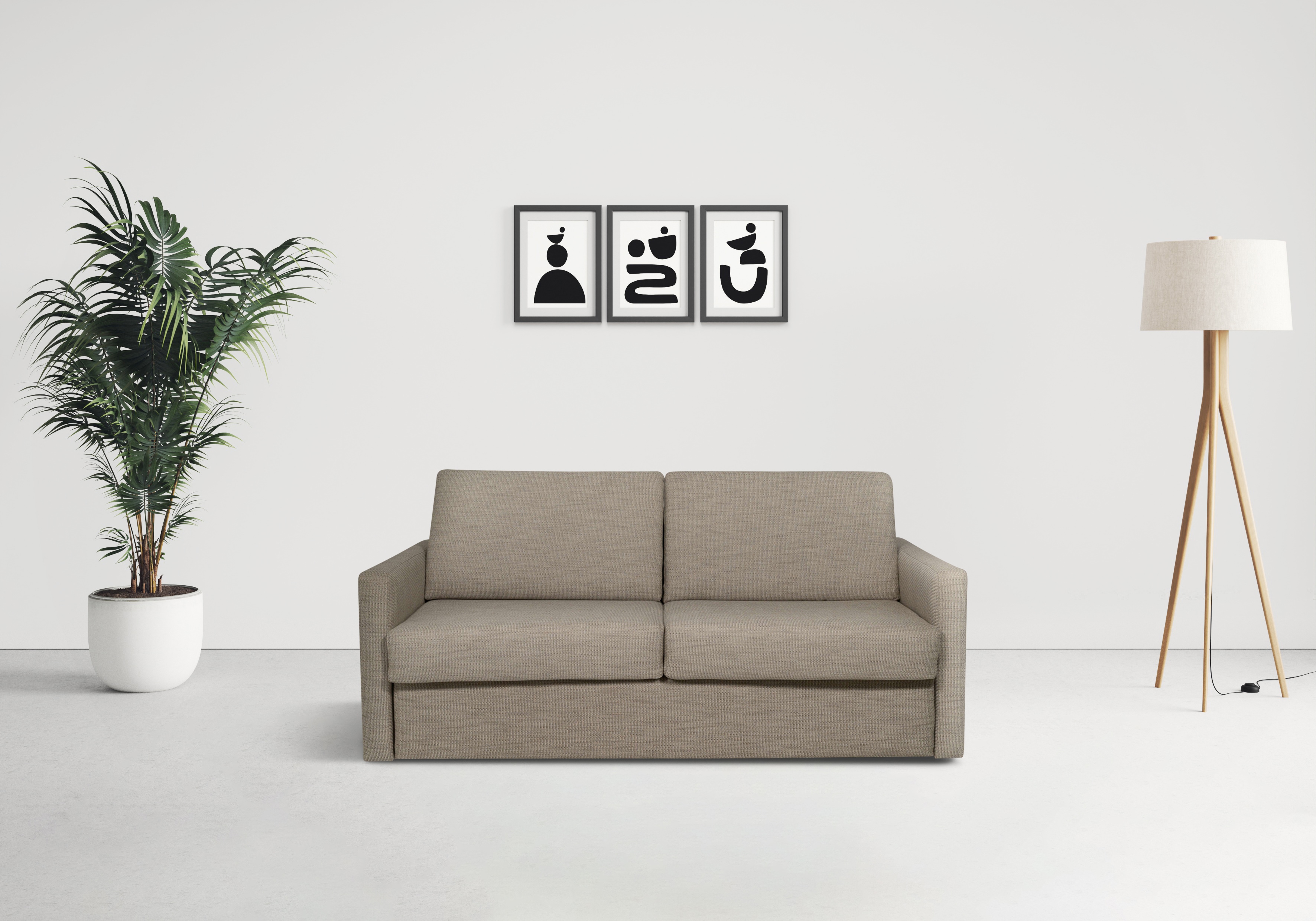 OTTO home Schlafsofa "Goldpoint 162 cm, Dauerschläfer, Liegefläche 120/200cm" 2-Sitzer mit Dauerschläfer-Funktion, Bonell-Federkernmatratze