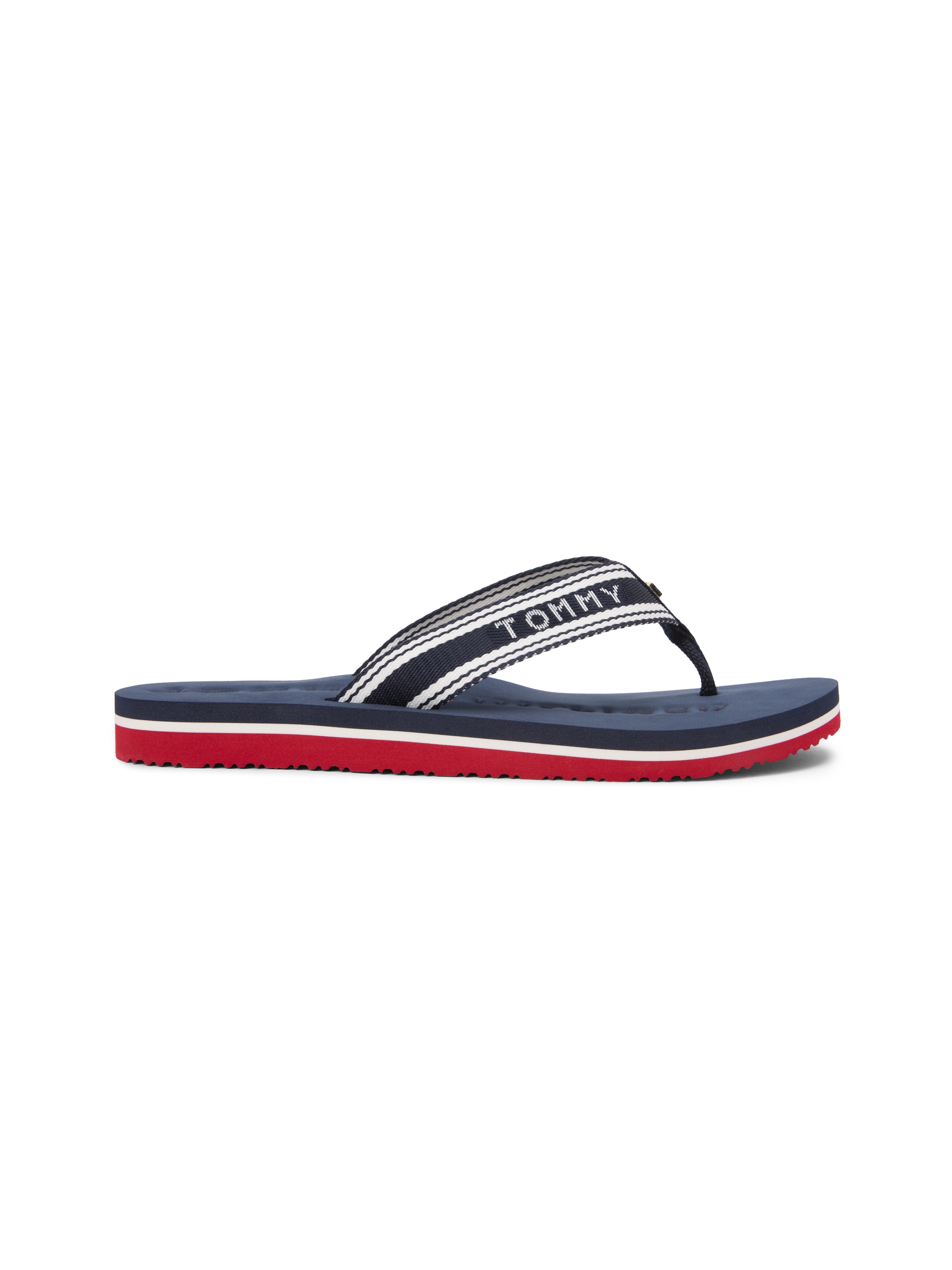 Tommy Hilfiger Zehentrenner »TH WEBBING SUMMER SANDAL«  Sommerschuh, Dianette mit Streifen