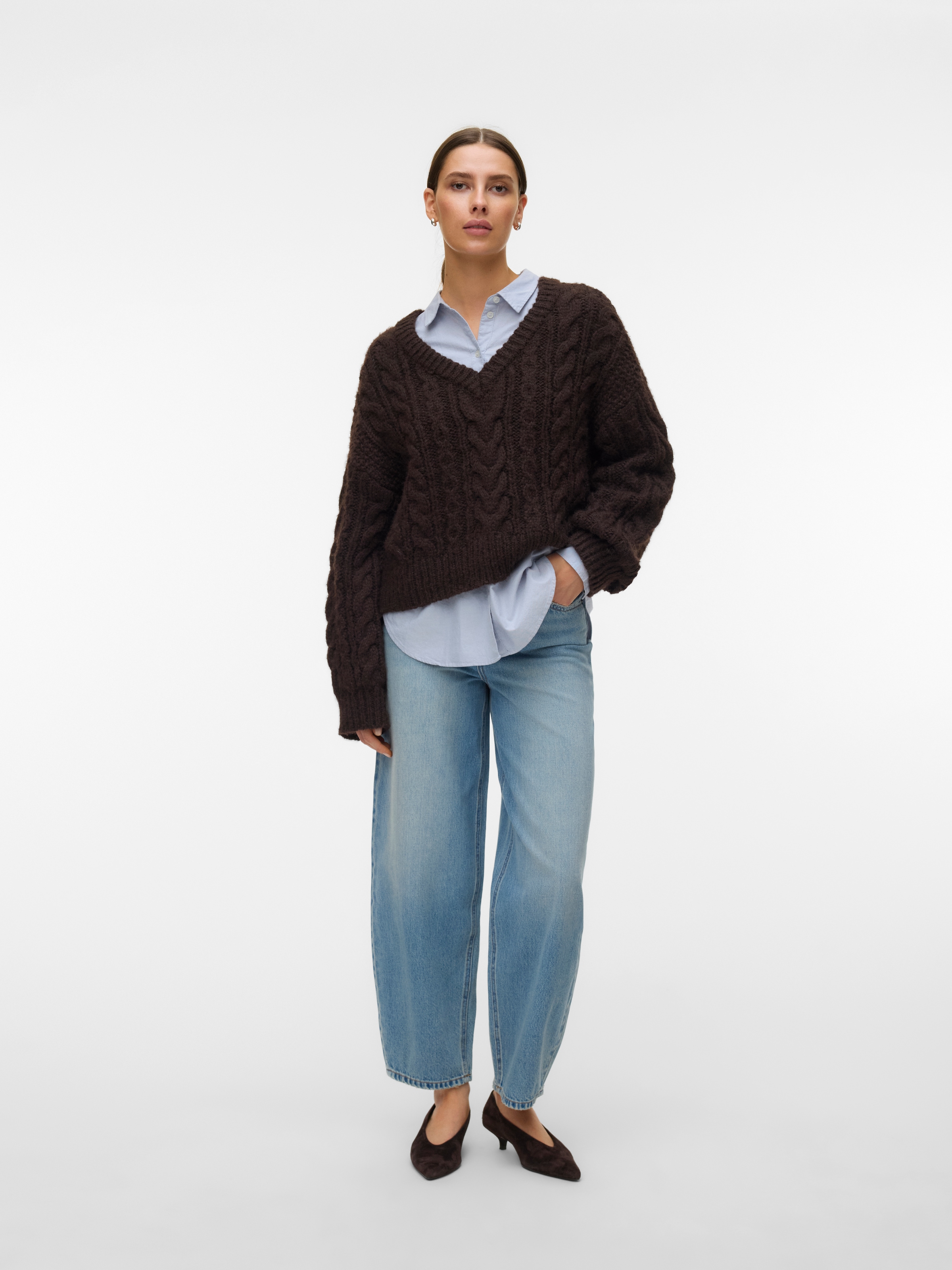 Vero Moda High-waist-Jeans »VMBILLIE HR BARREL ANK JEANS LI3151 NOOS« Baumwolle, Barrel Fit, High Waist